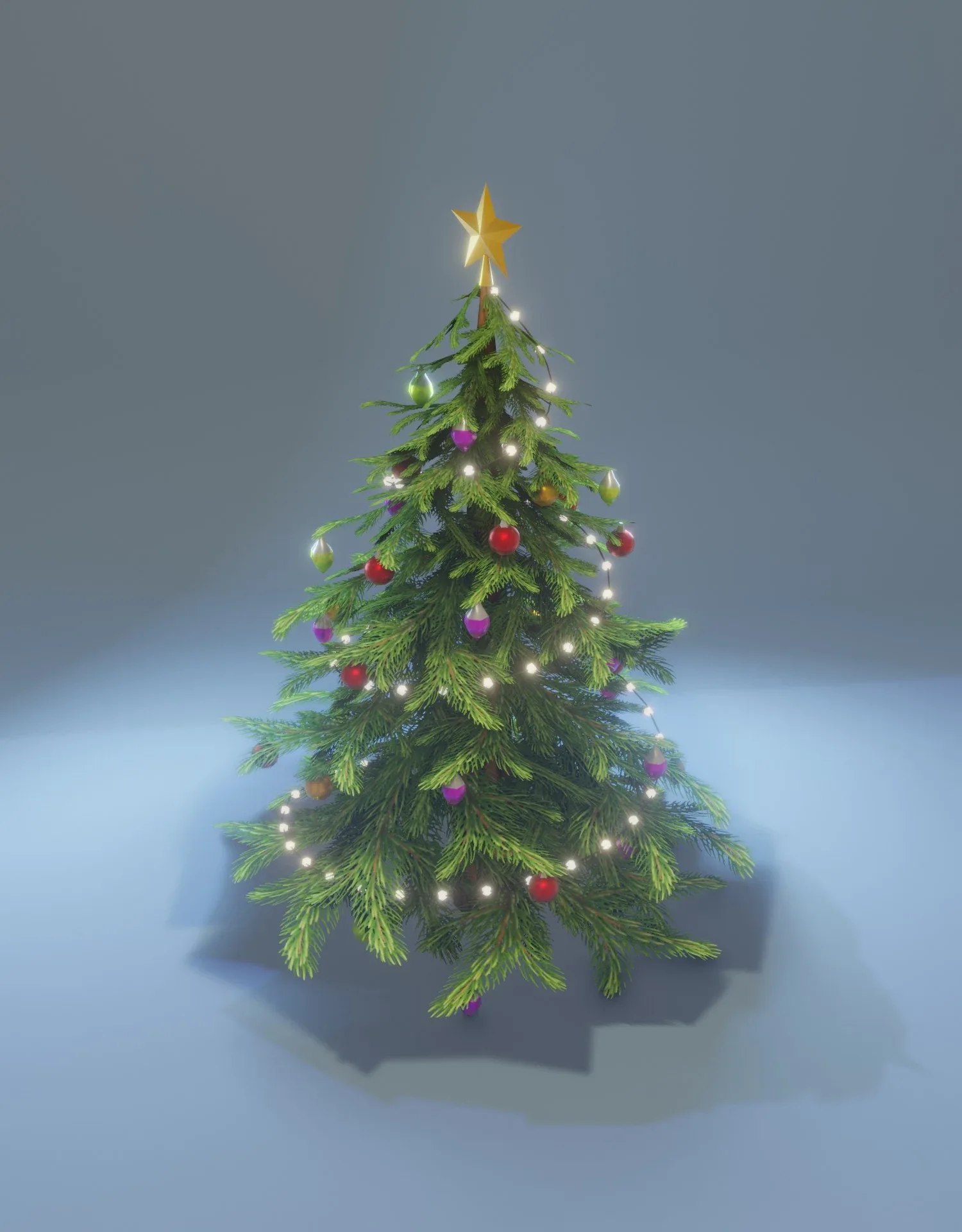 Stylized Christmas Tree 3D Model