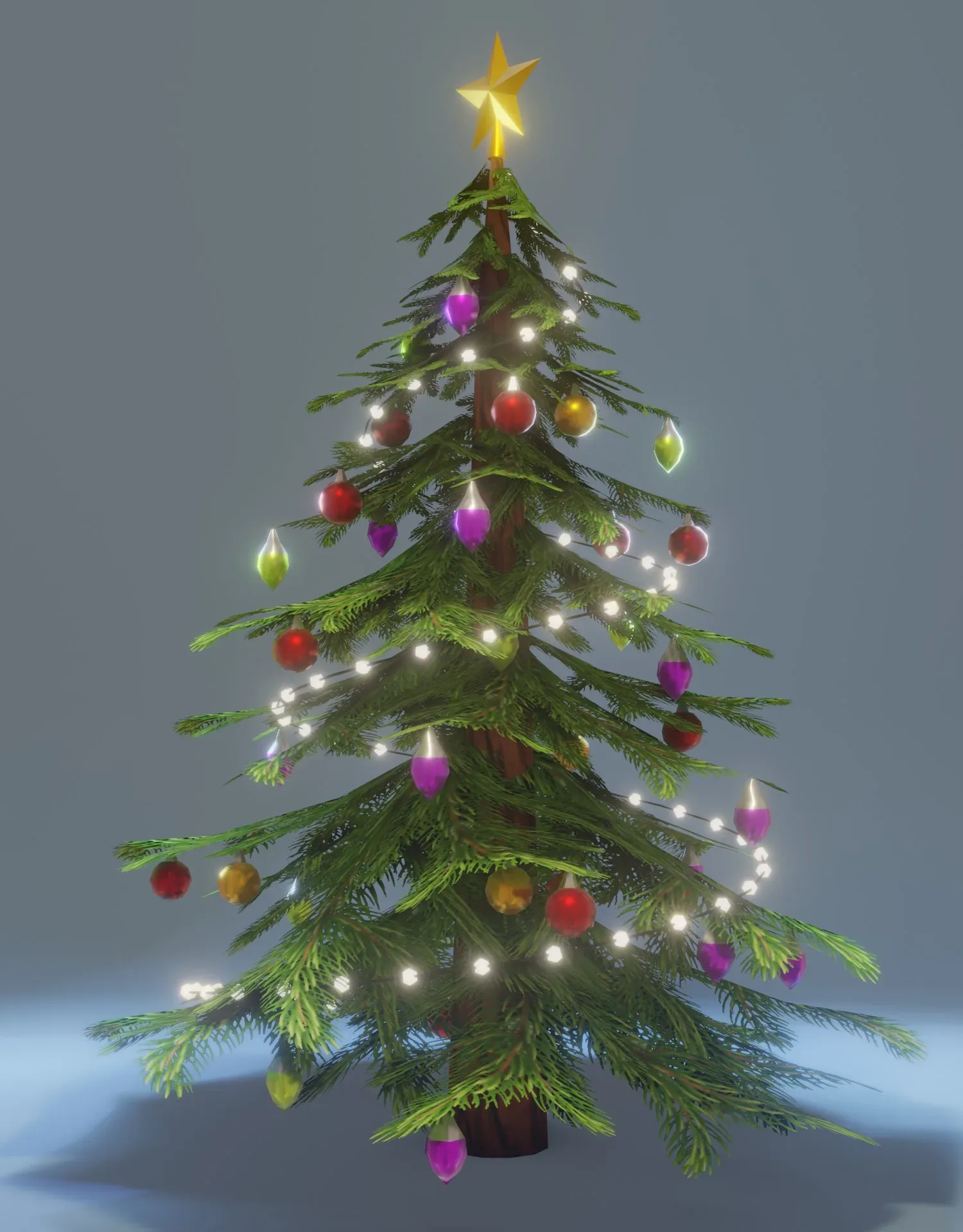 Stylized Christmas Tree 3D Model