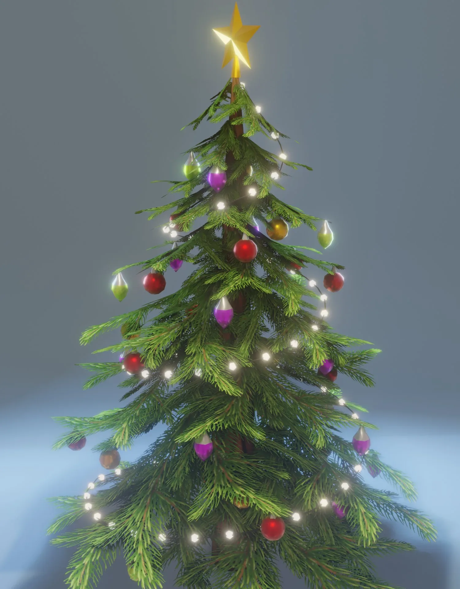 Stylized Christmas Tree 3D Model