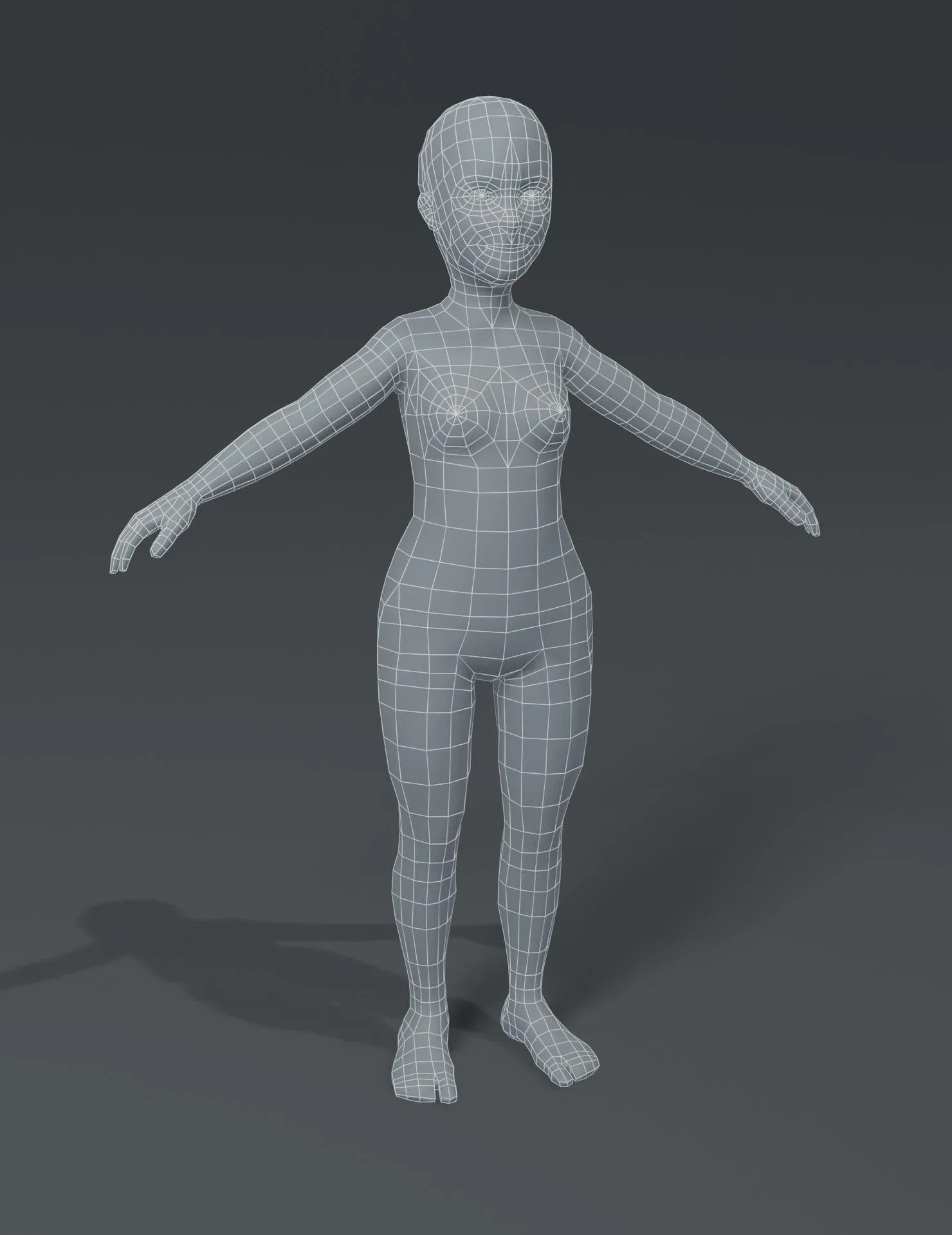 Human Body Base Mesh 10 3D Models Pack