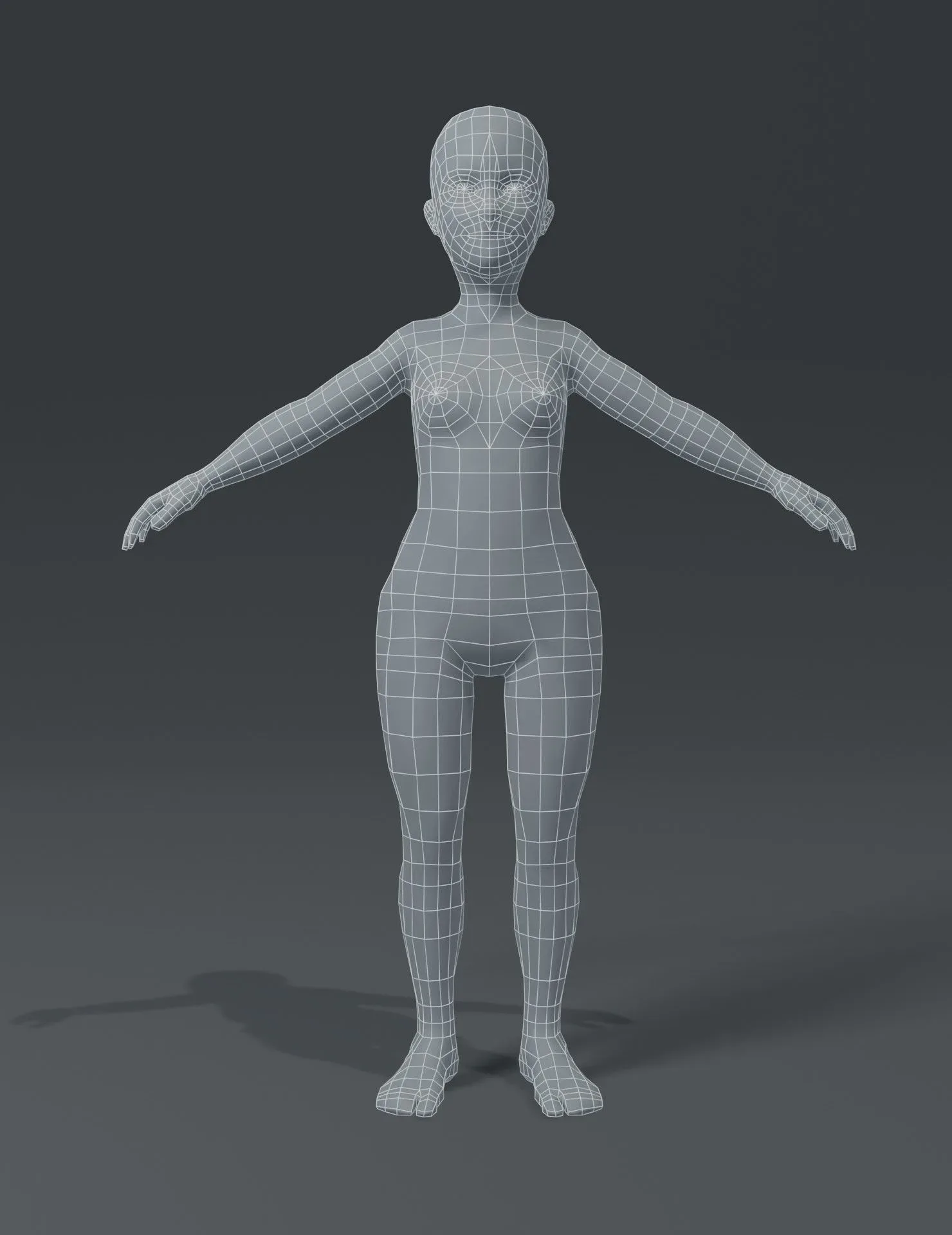 Human Body Base Mesh 10 3D Models Pack