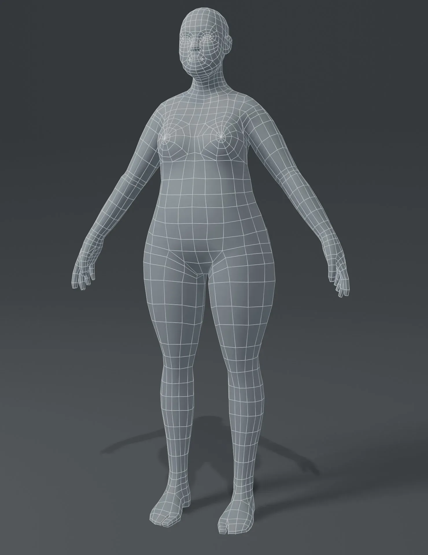 Human Body Base Mesh 10 3D Models Pack