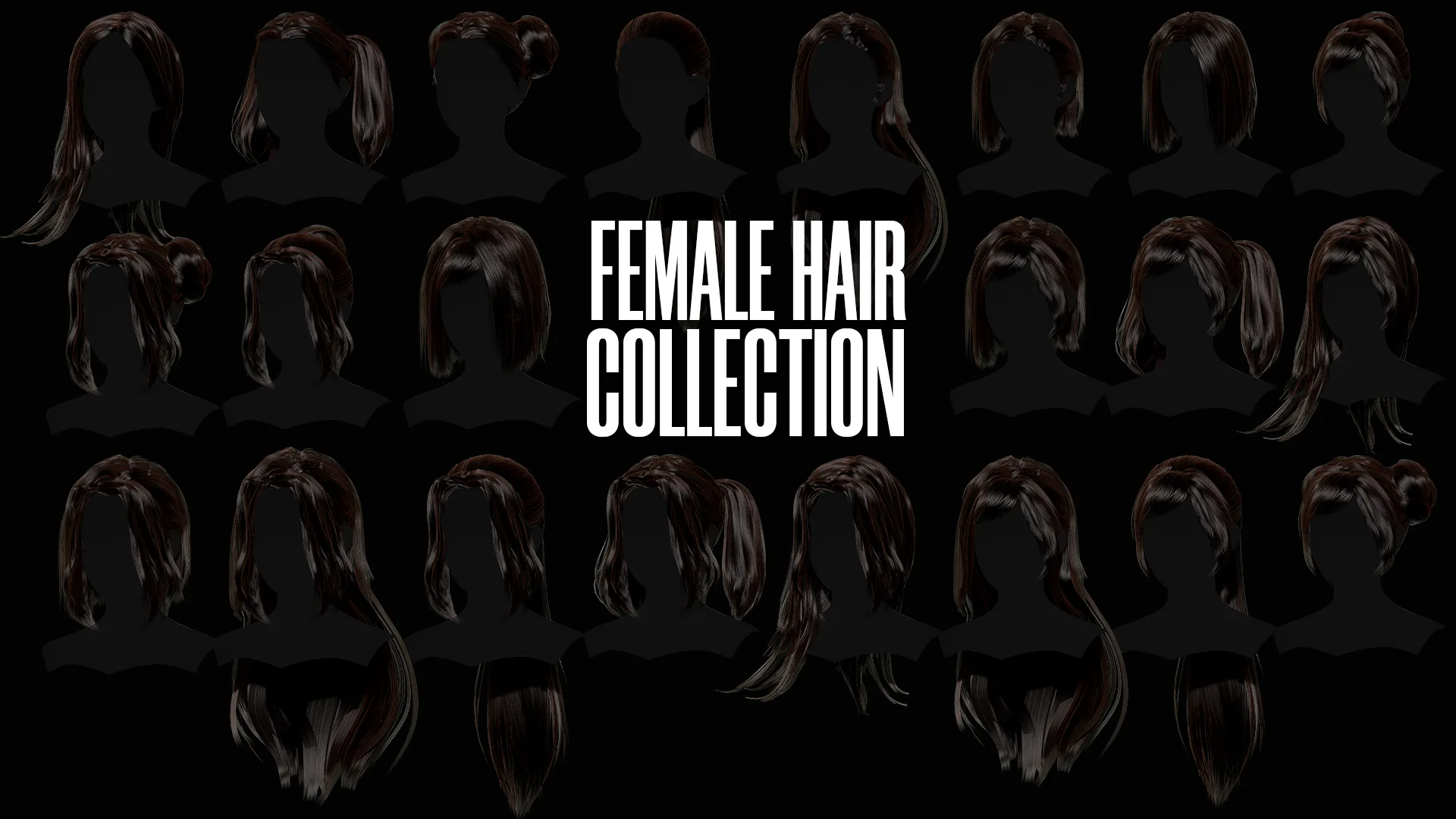 Female Hair Collection - Game Ready