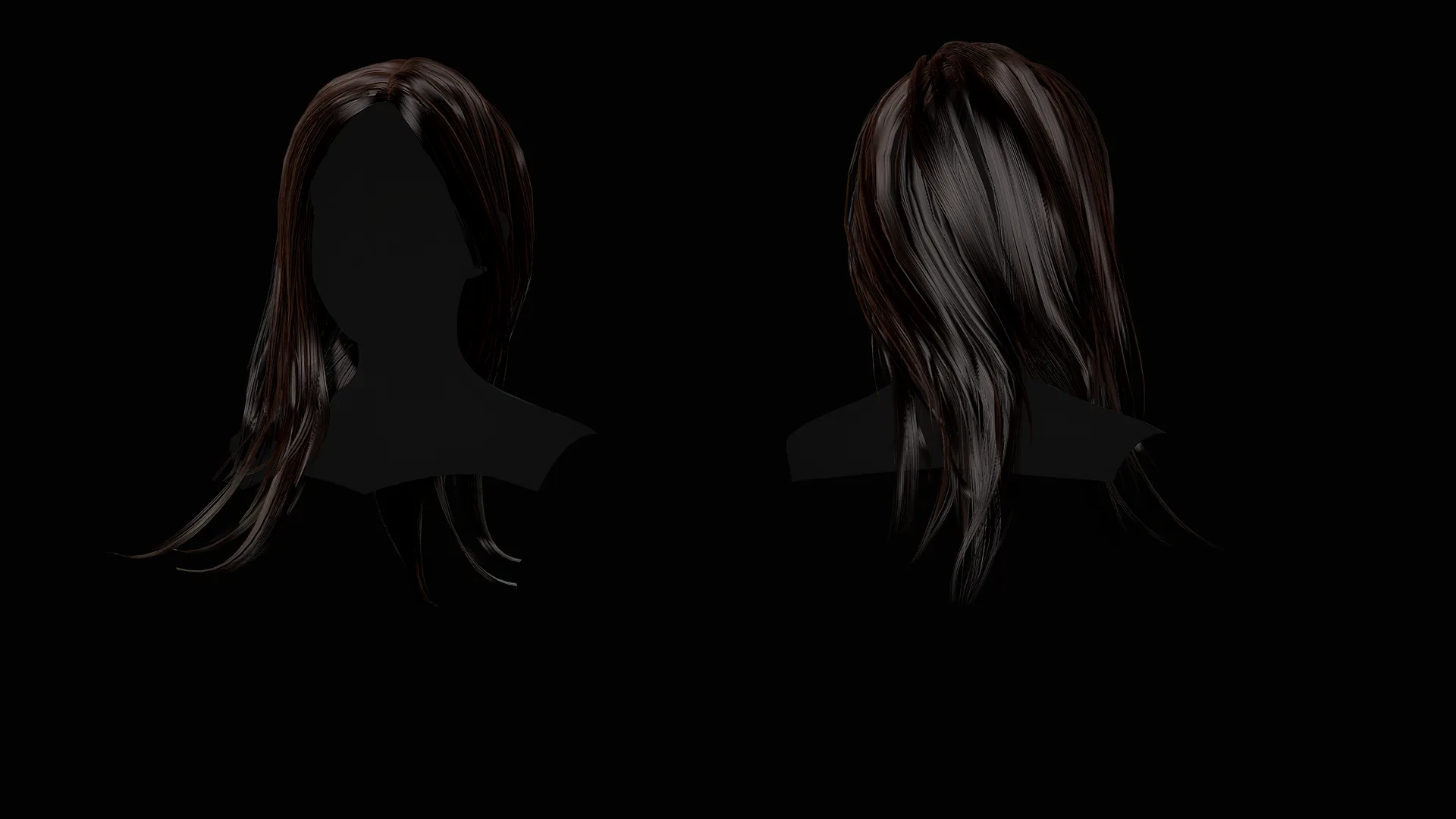 Female Hair Collection - Game Ready