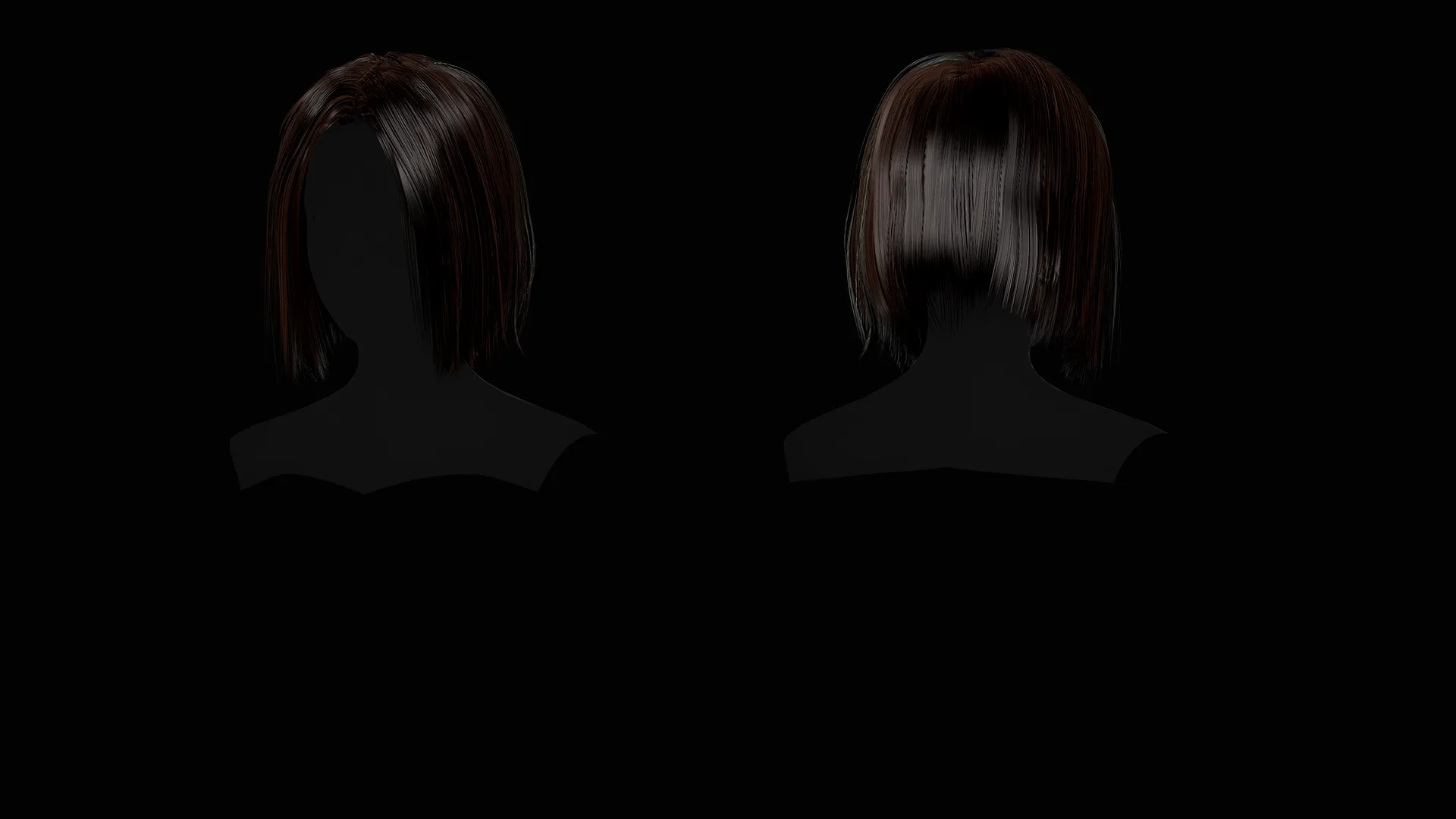 Female Hair Collection - Game Ready