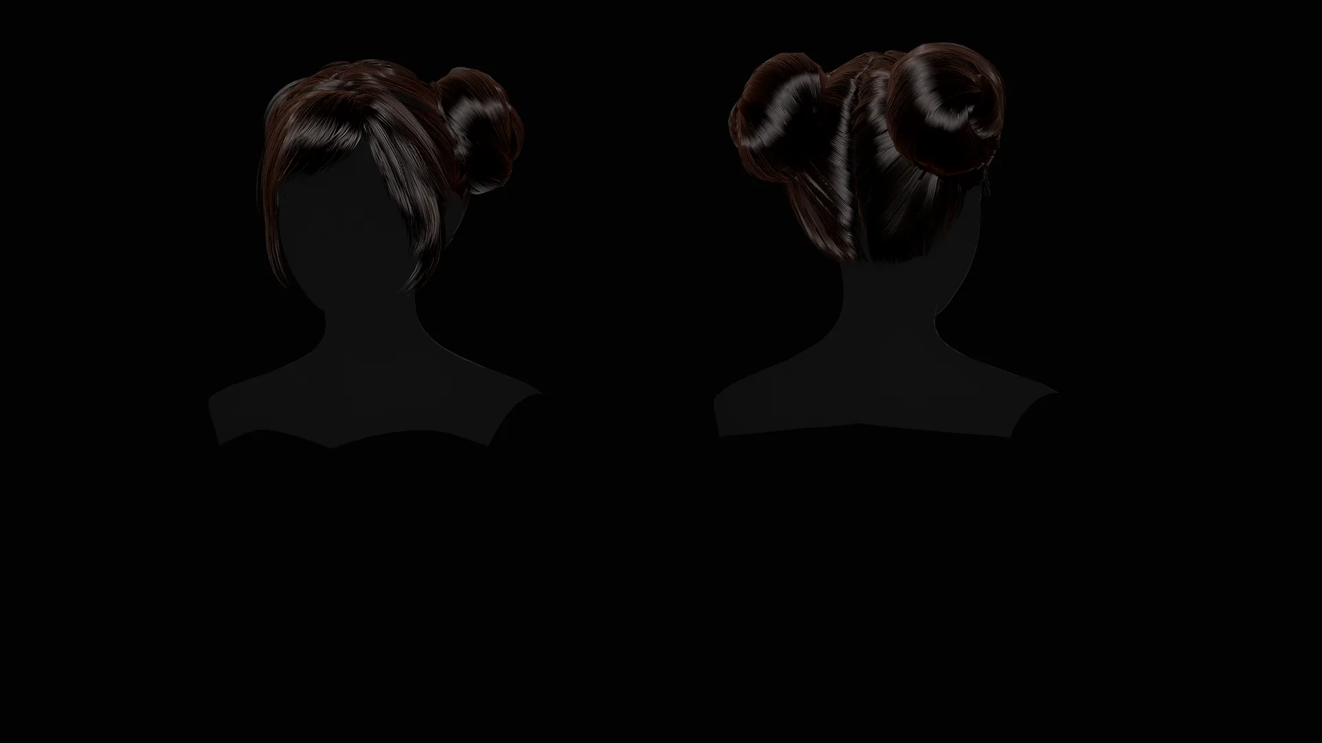 Female Hair Collection - Game Ready