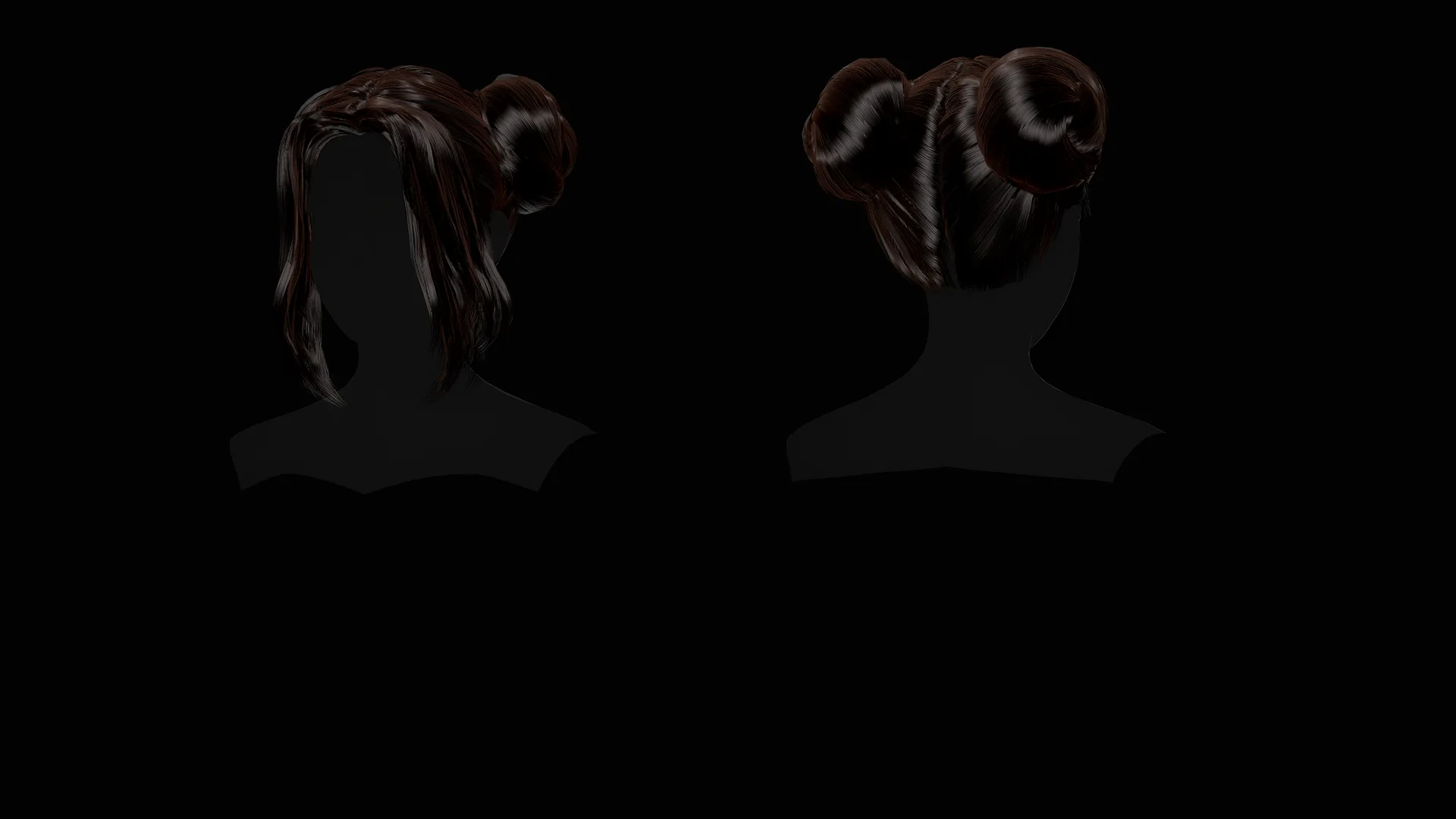 Female Hair Collection - Game Ready