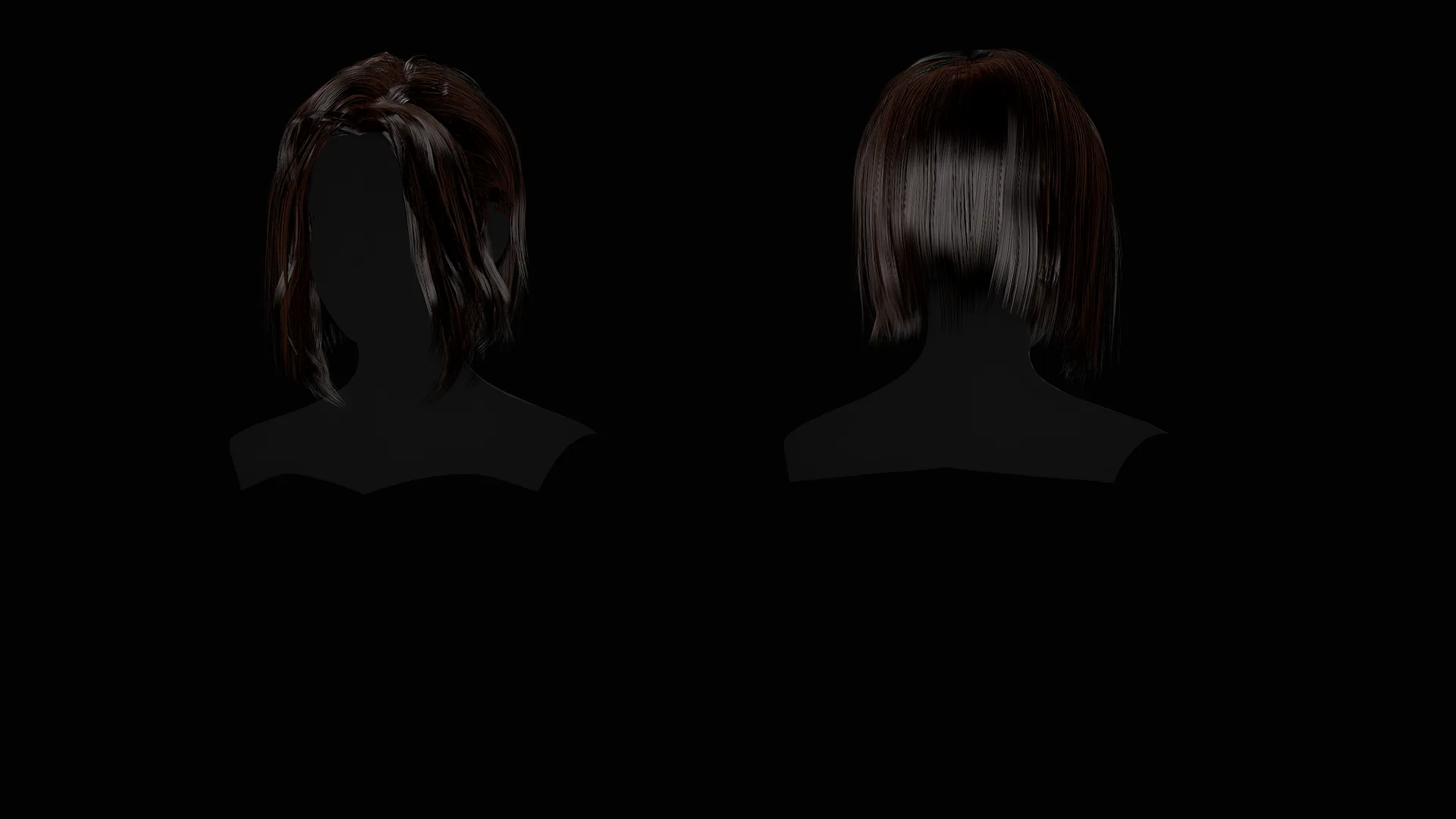 Female Hair Collection - Game Ready