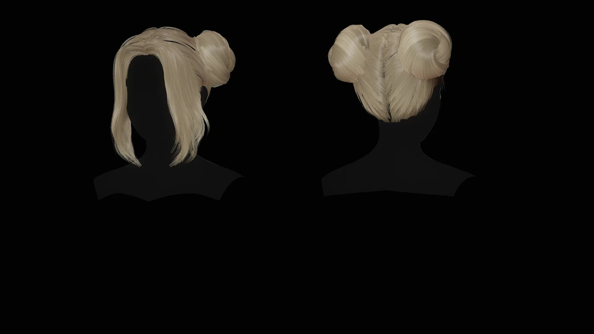 Female Hair Collection - Game Ready