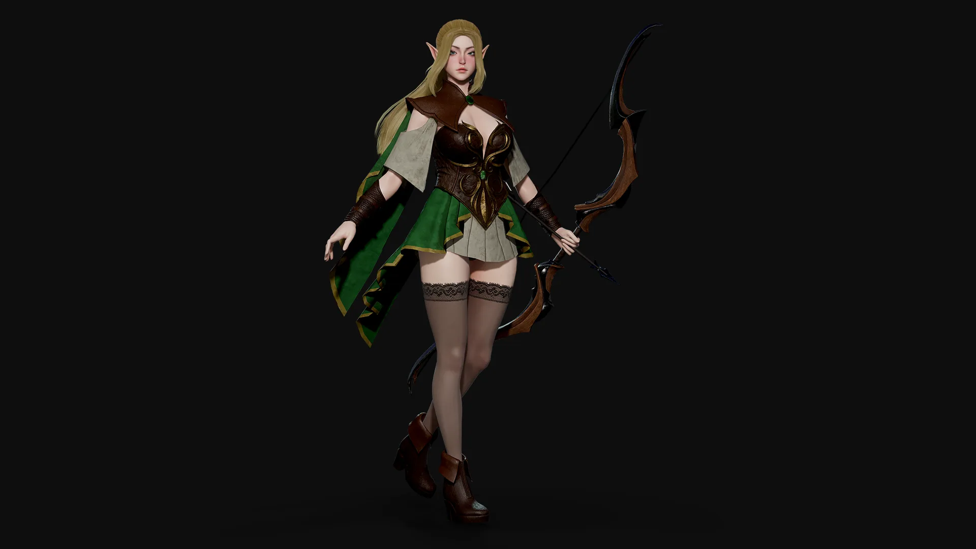 Elven Archer - Game Ready