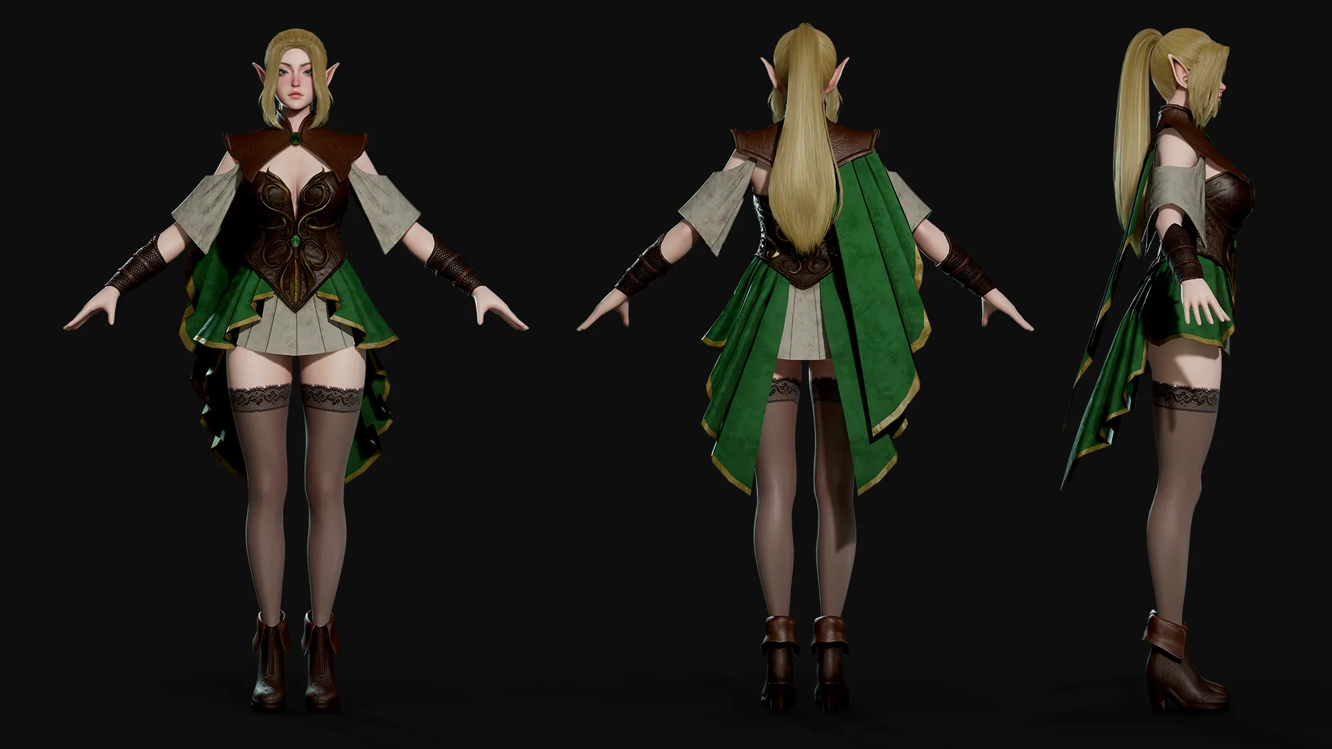 Elven Archer - Game Ready