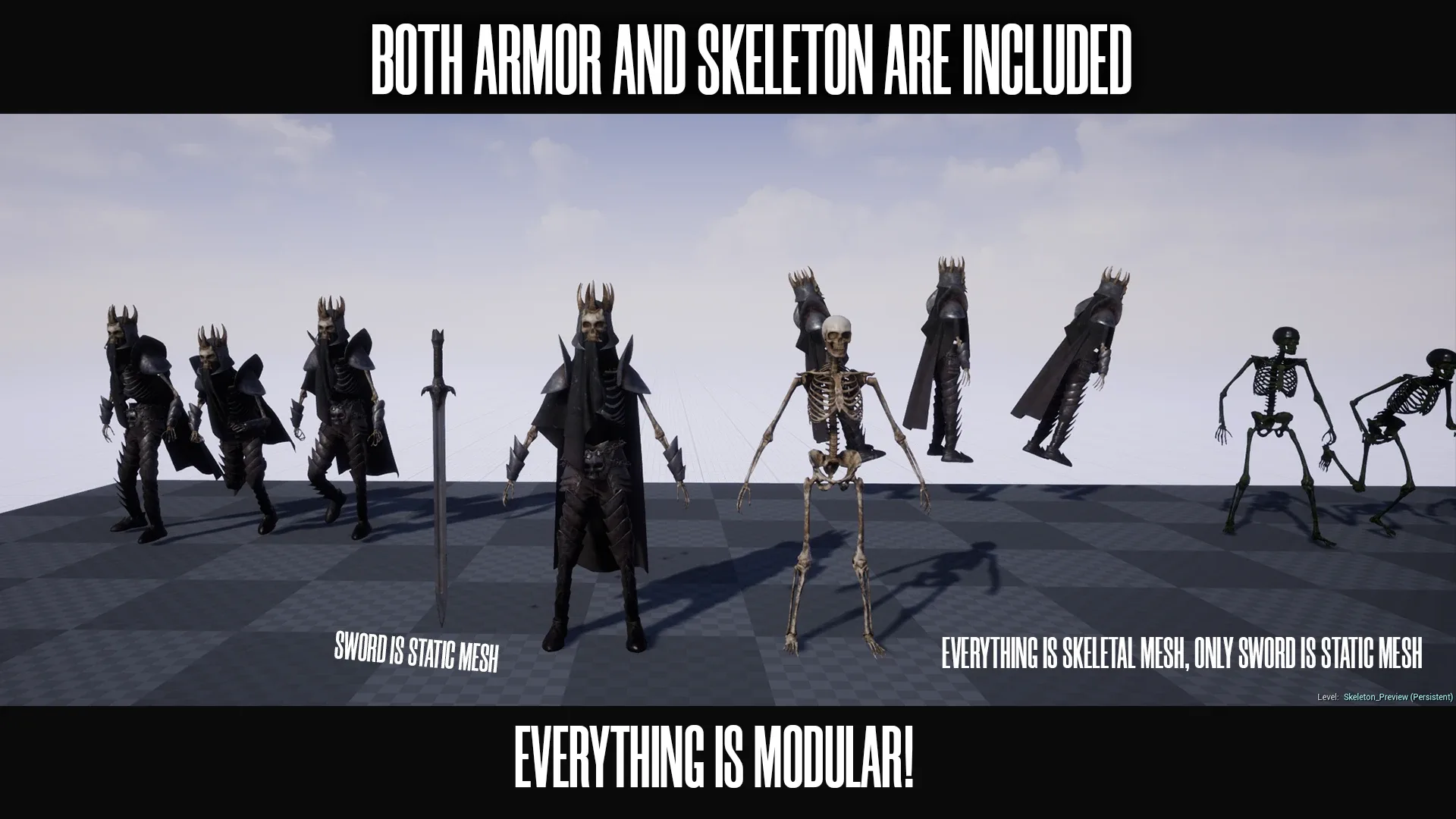 Skeleton Warlord - Game Ready