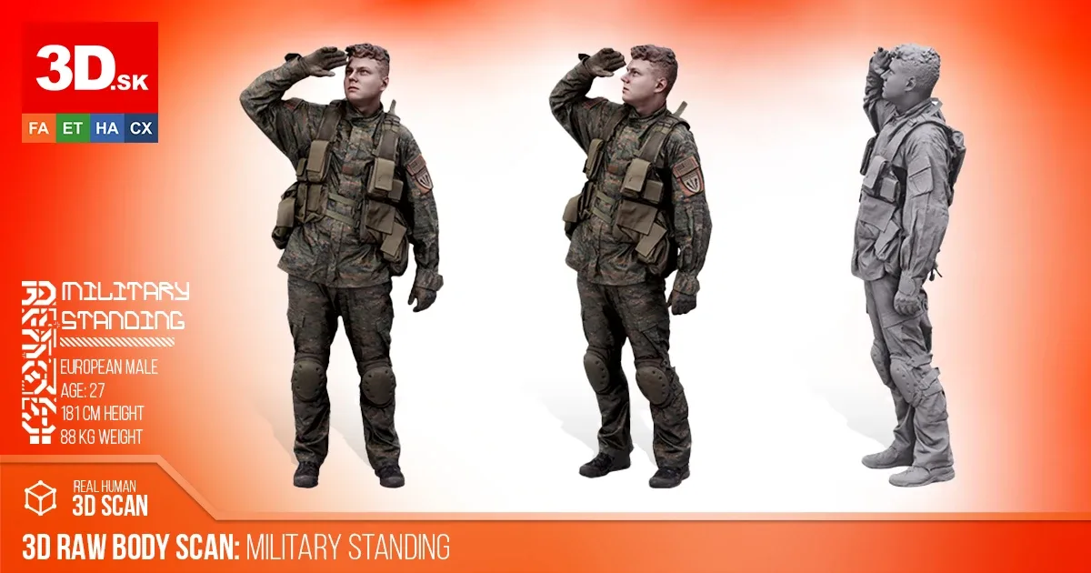 Cleaned Body Scan | 3D Model Michael Howard Standing