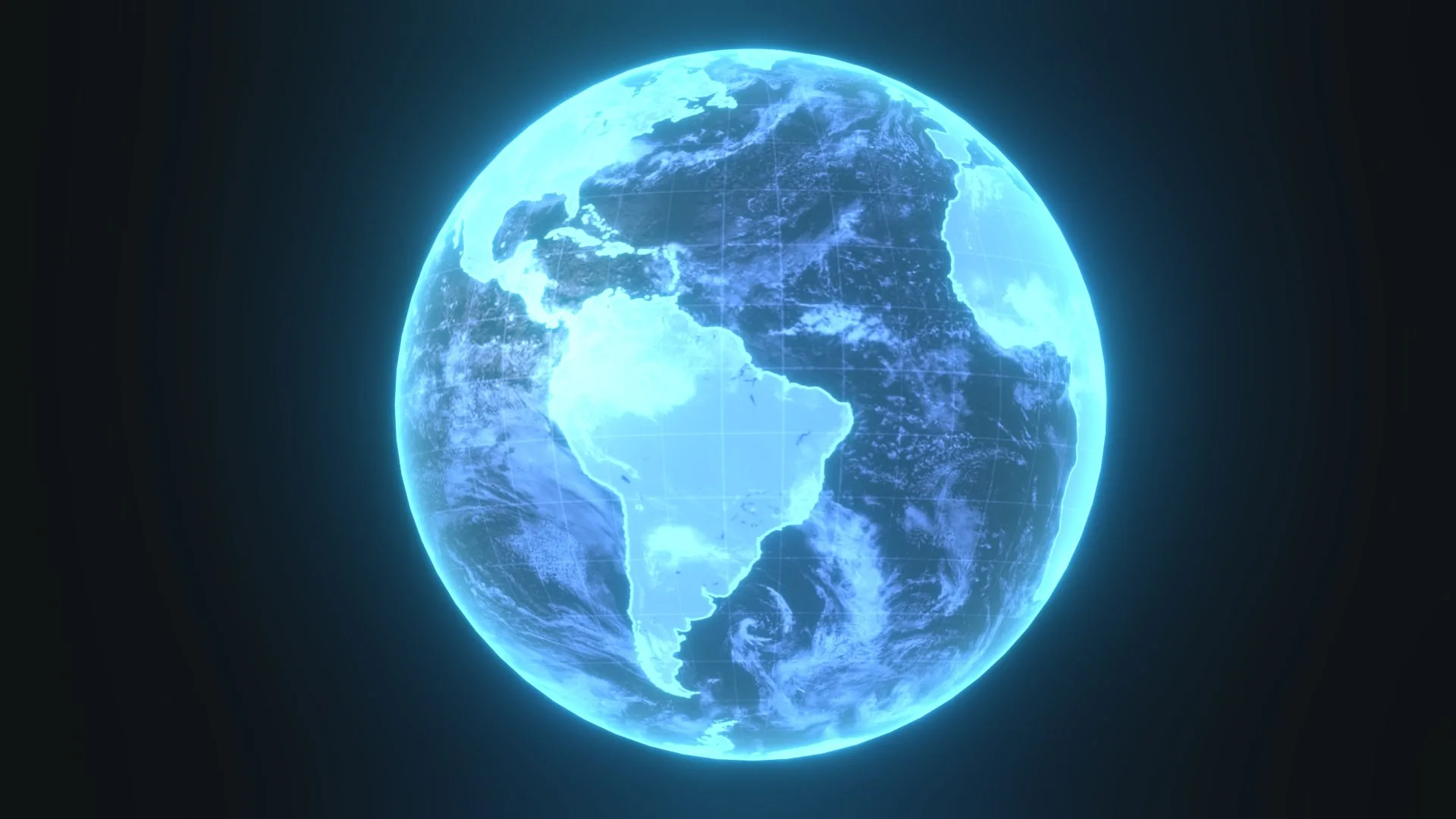 Planet Earth Hologram Sci-Fi 3D Model