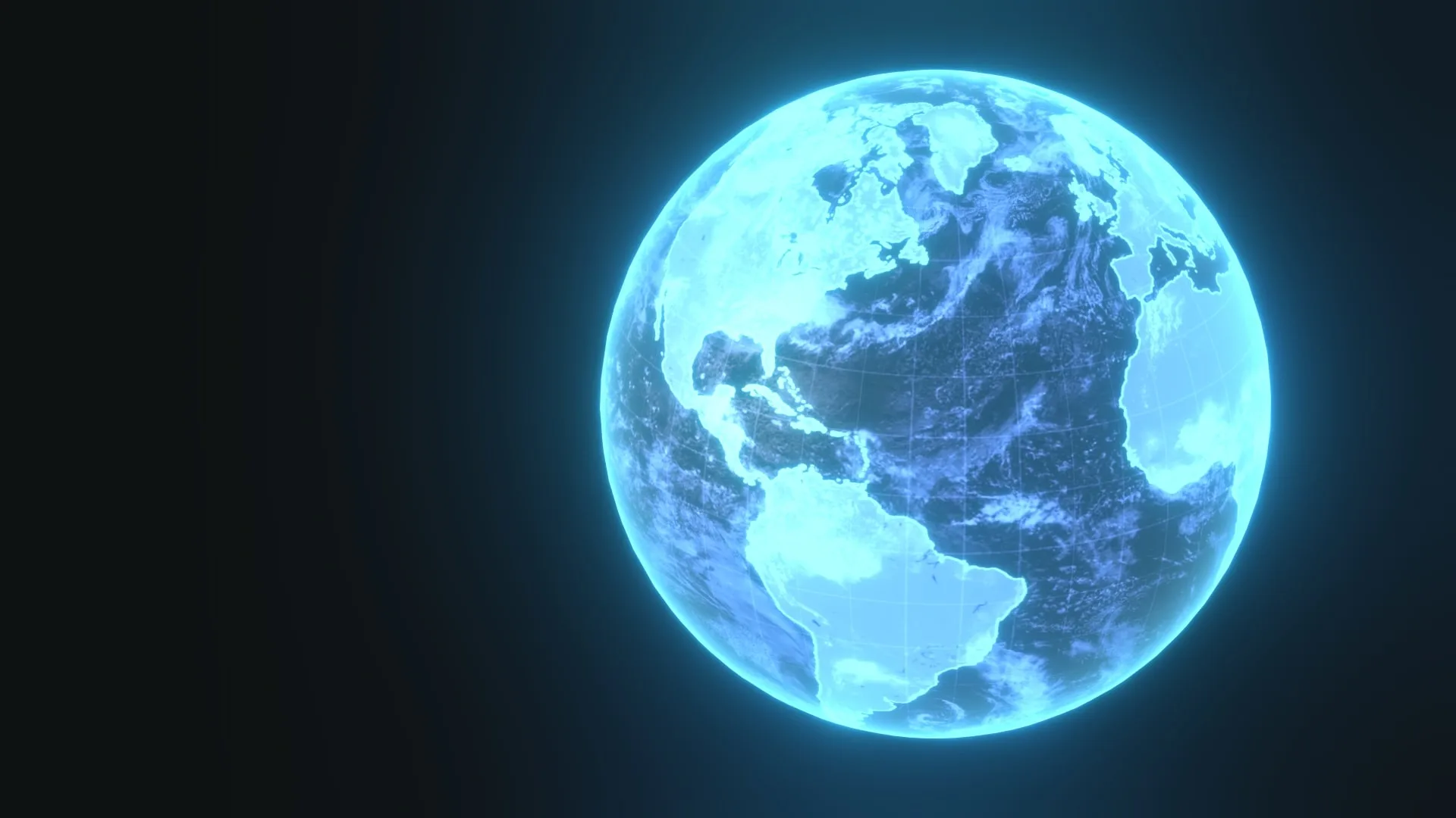 Planet Earth Hologram Sci-Fi 3D Model