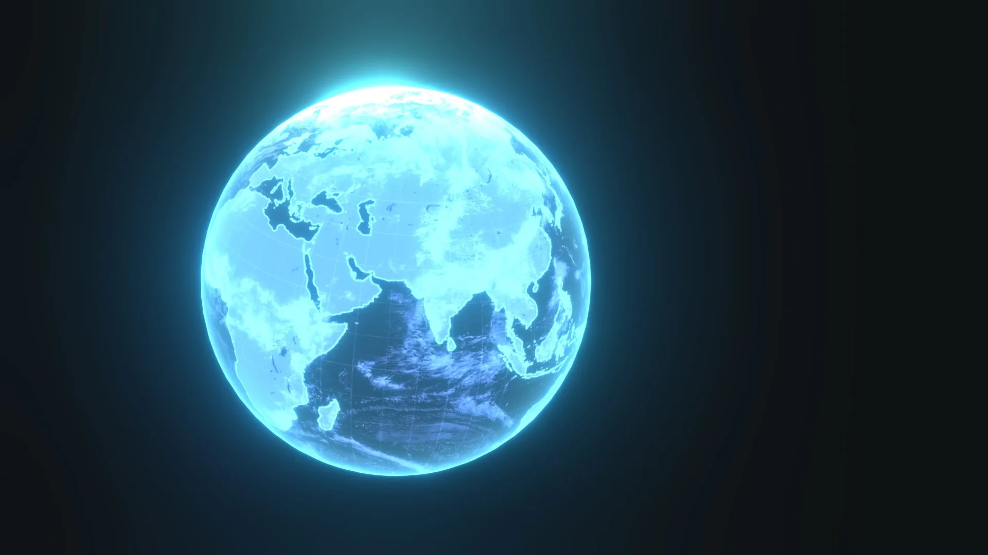 Planet Earth Hologram Sci-Fi 3D Model