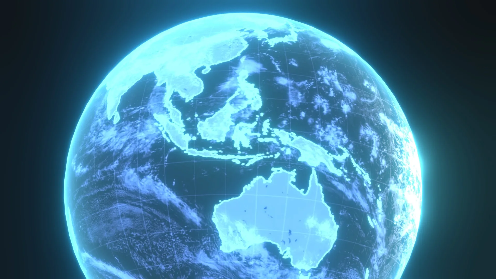 Planet Earth Hologram Sci-Fi 3D Model