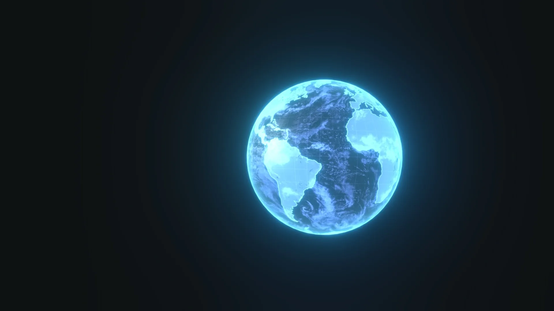 Planet Earth Hologram Sci-Fi 3D Model