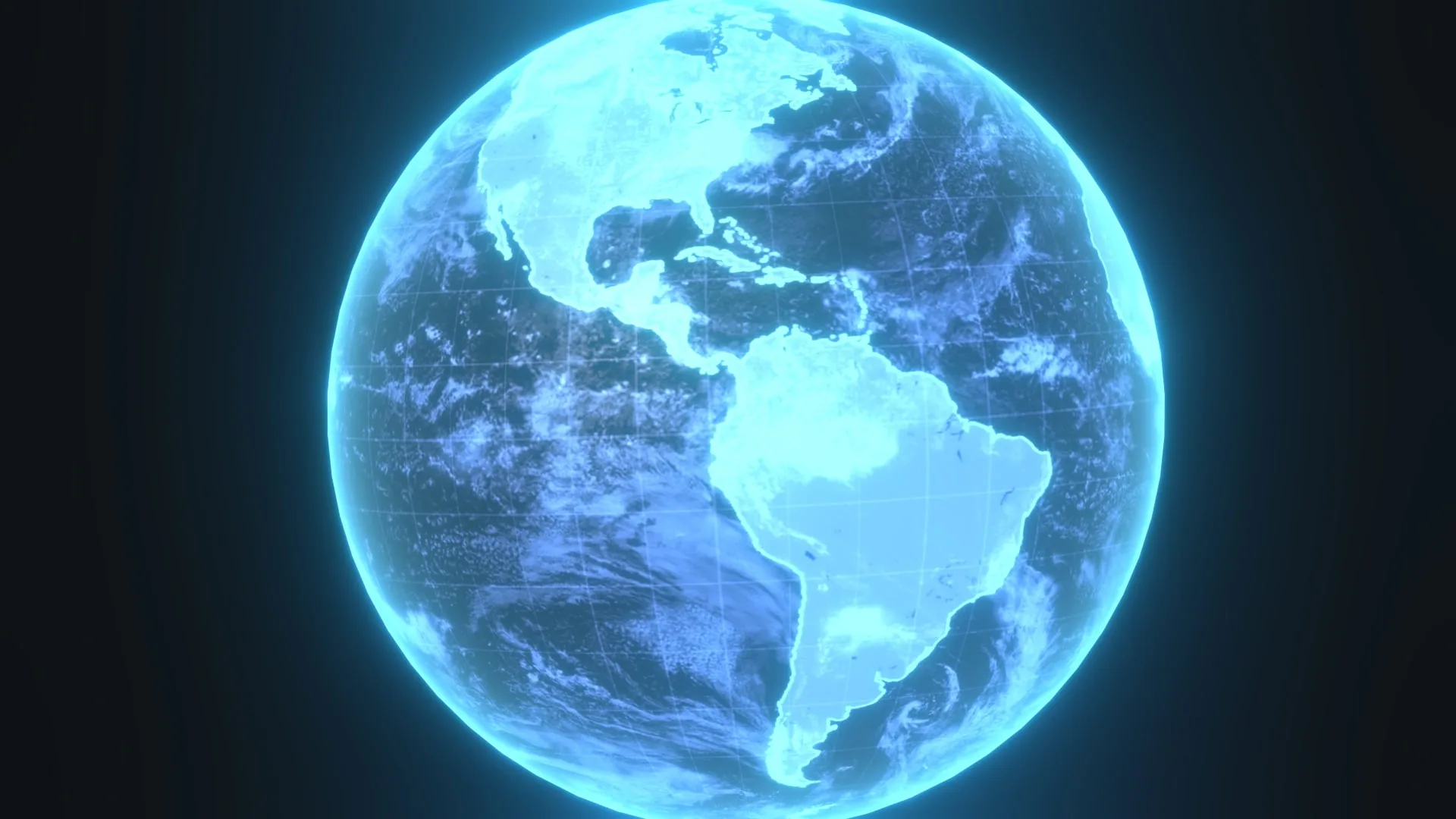 Planet Earth Hologram Sci-Fi 3D Model