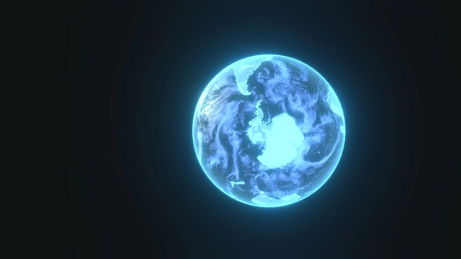 Planet Earth Hologram Sci-Fi 3D Model