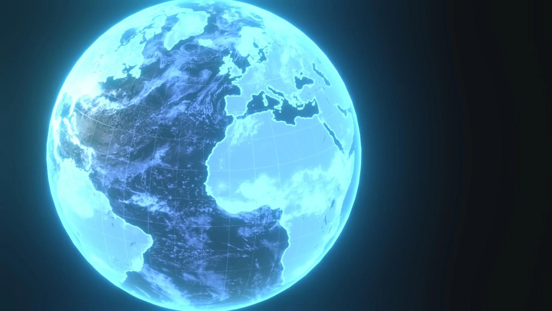 Planet Earth Hologram Sci-Fi 3D Model