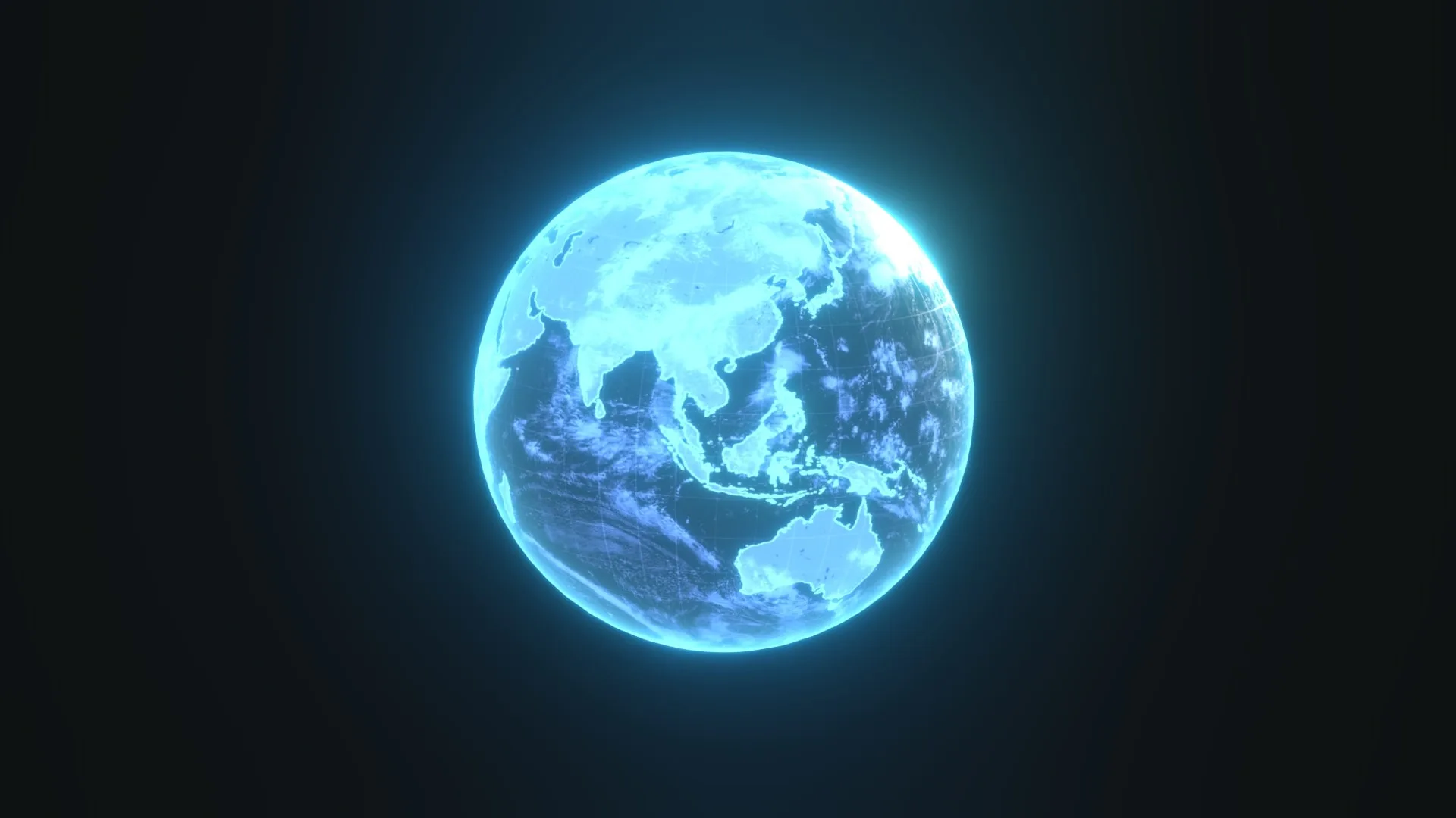 Planet Earth Hologram Sci-Fi 3D Model