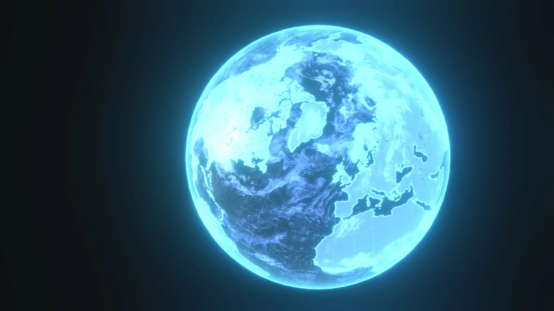 Planet Earth Hologram Sci-Fi 3D Model