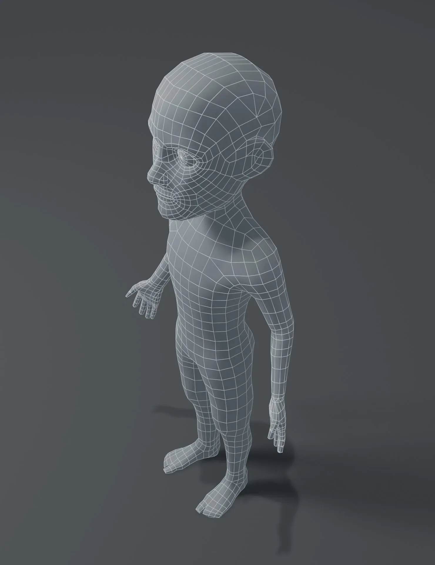 Male Body Cartoon Base Mesh 3D Model