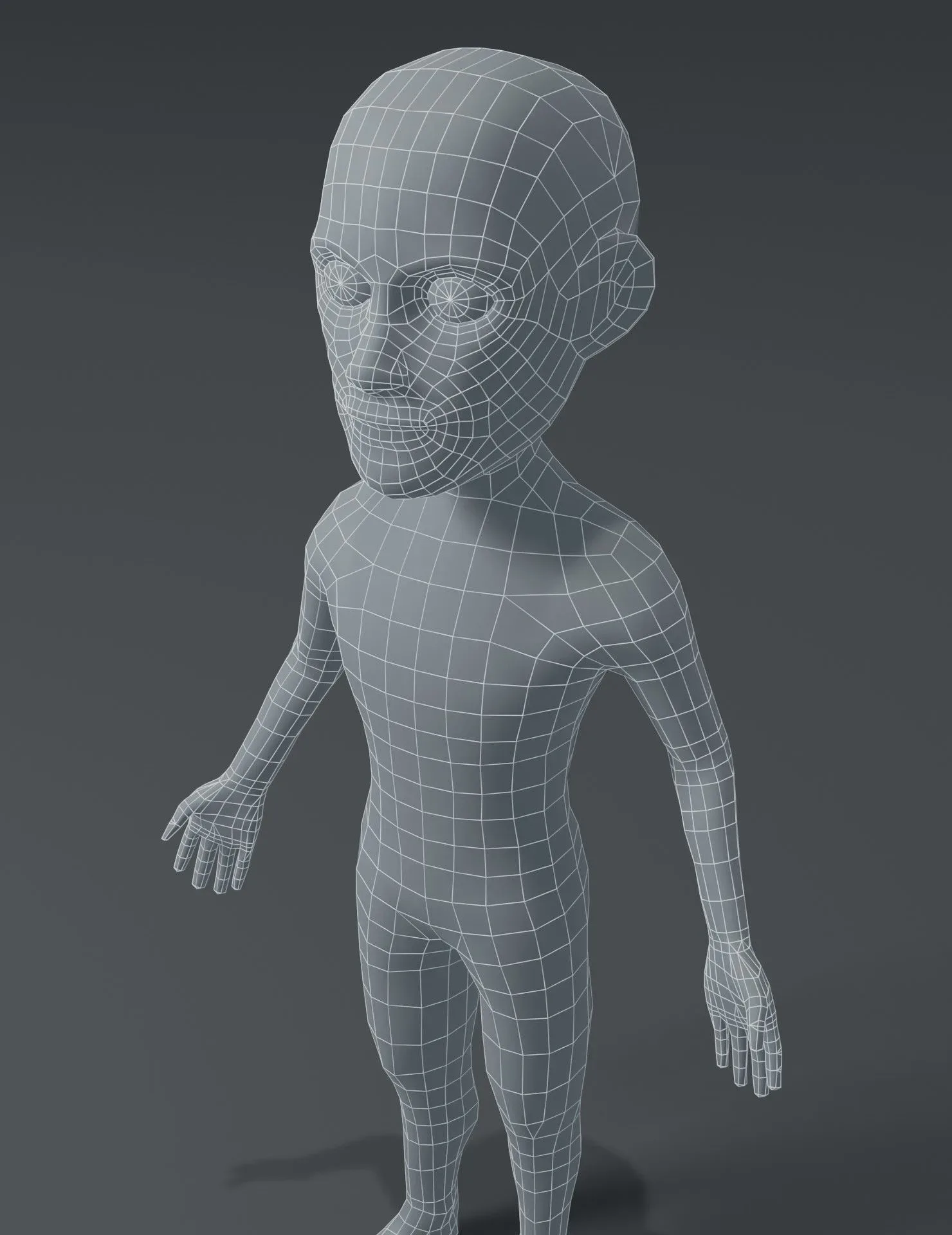 Male Body Cartoon Base Mesh 3D Model