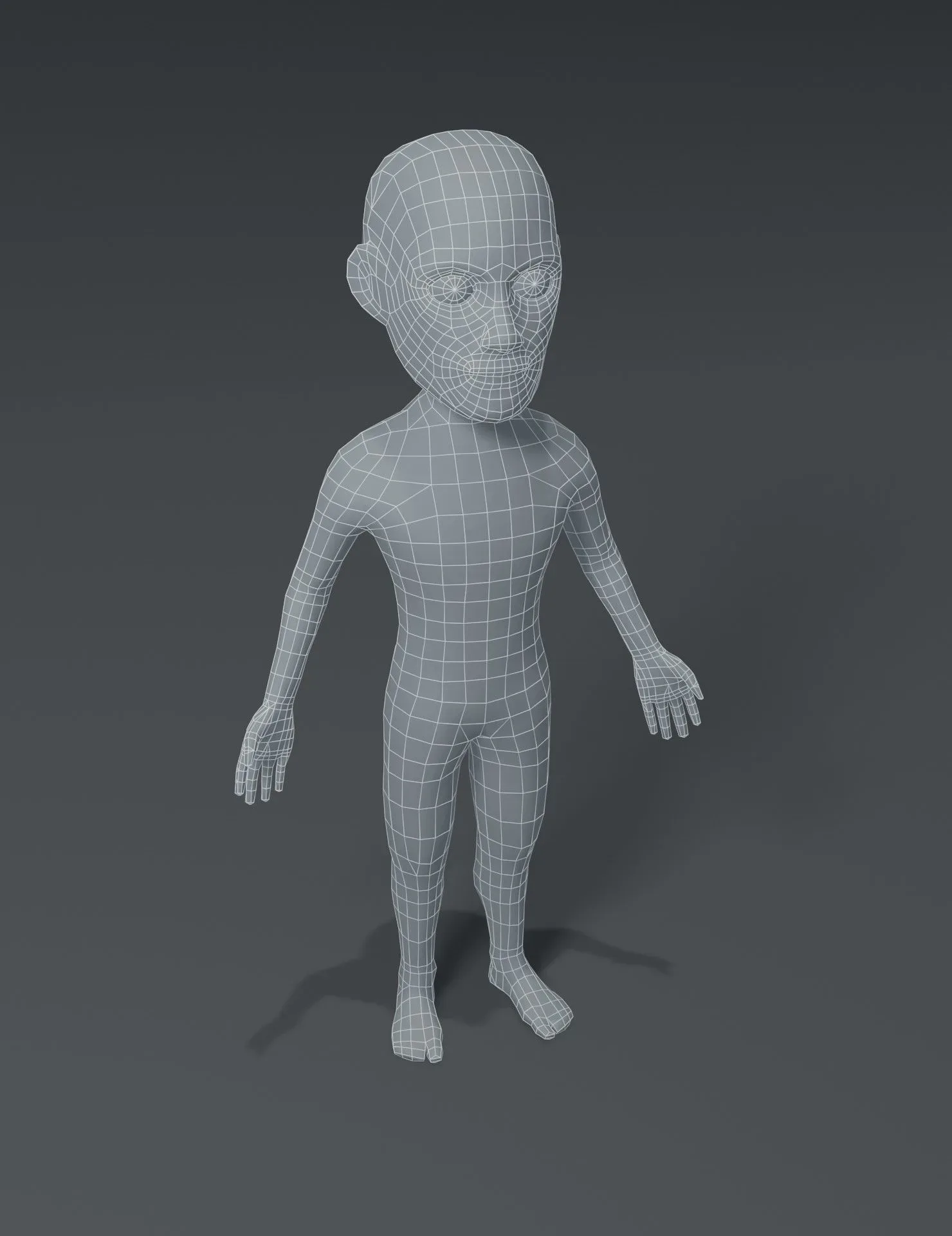 Male Body Cartoon Base Mesh 3D Model