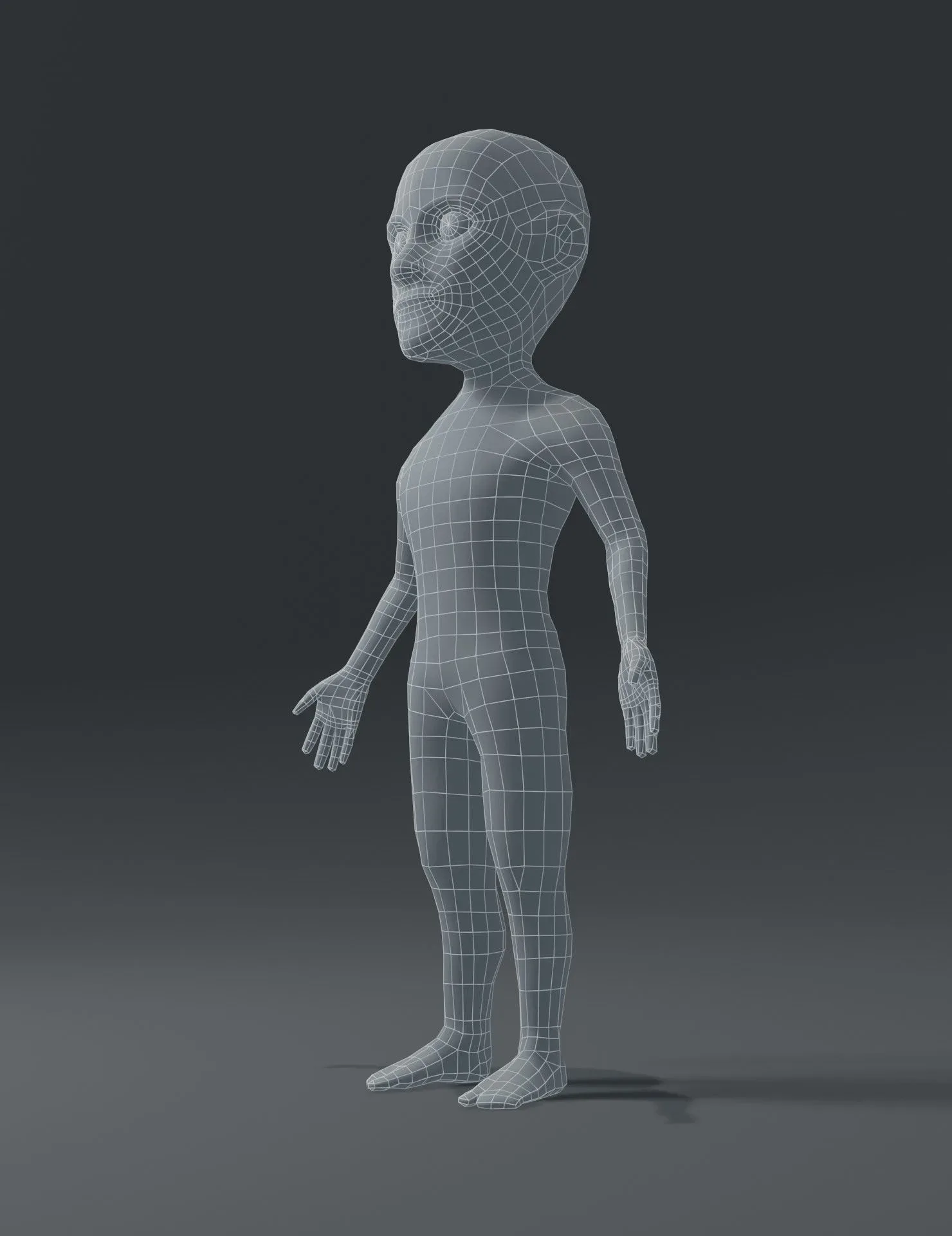 Male Body Cartoon Base Mesh 3D Model