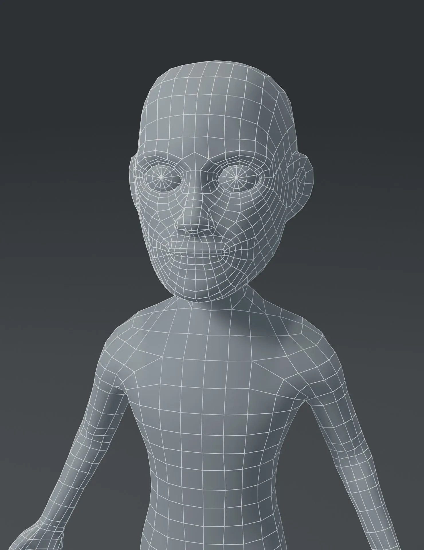 Male Body Cartoon Base Mesh 3D Model