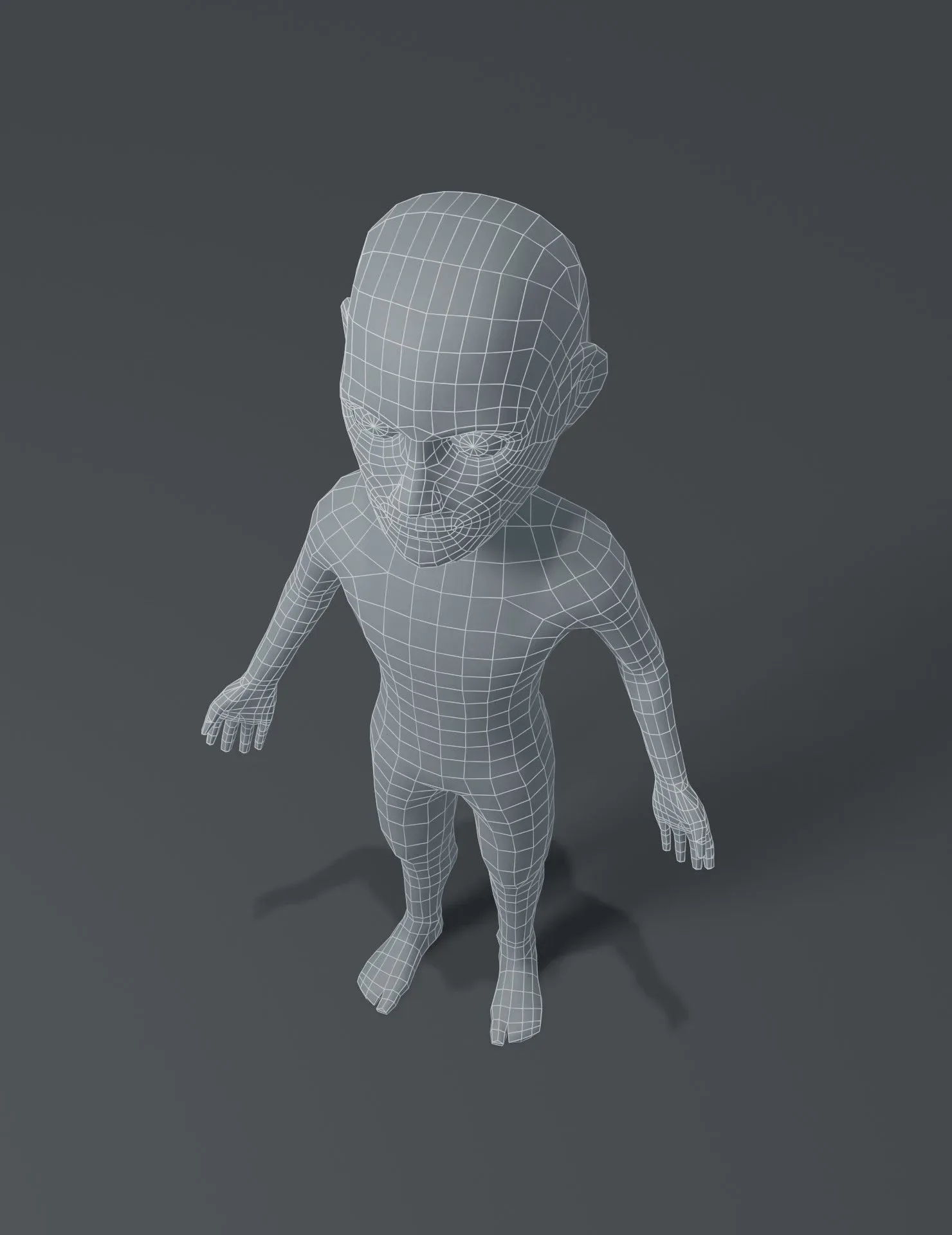 Male Body Cartoon Base Mesh 3D Model