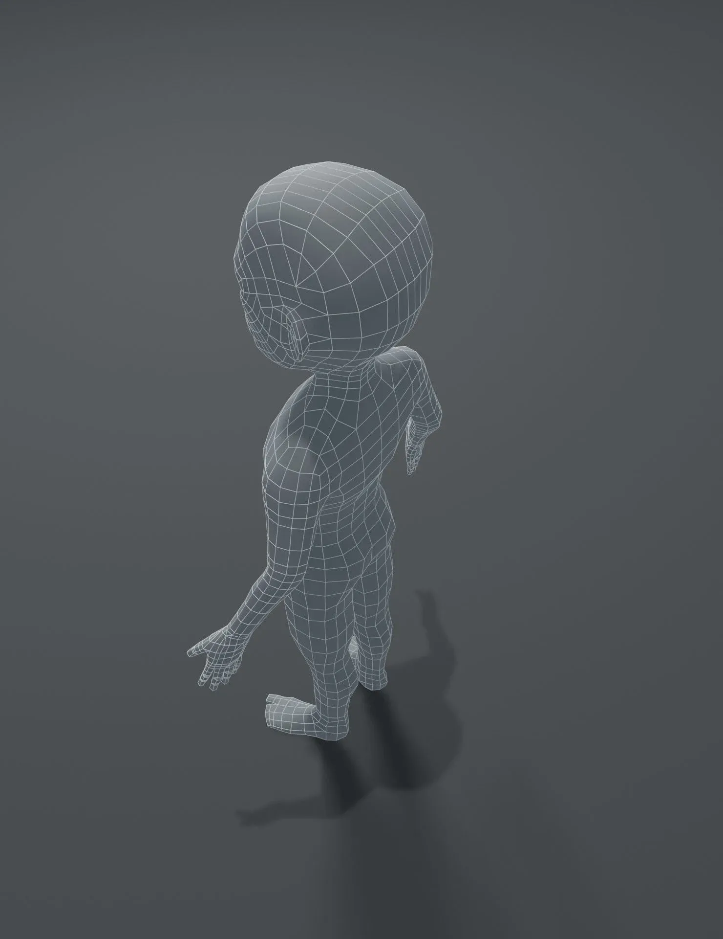 Male Body Cartoon Base Mesh 3D Model