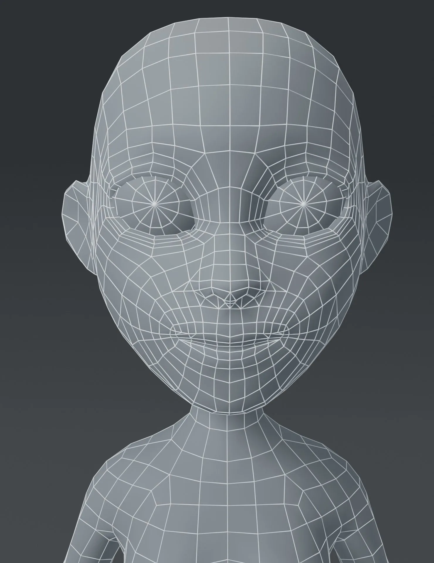 Female Body Cartoon Base Mesh 3D Model