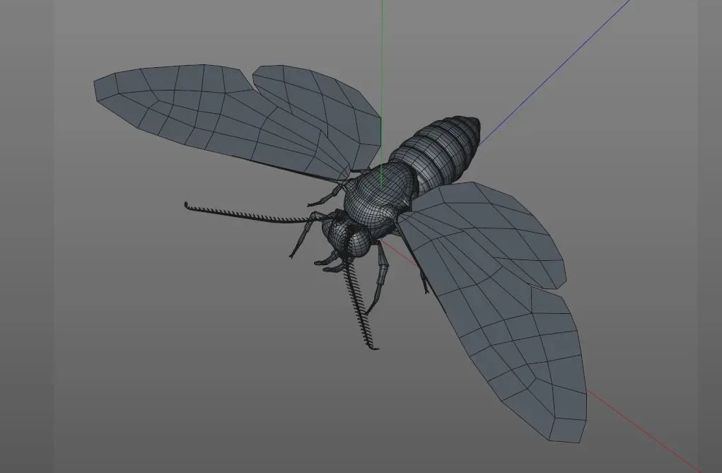 Moth insects rigged 3d model