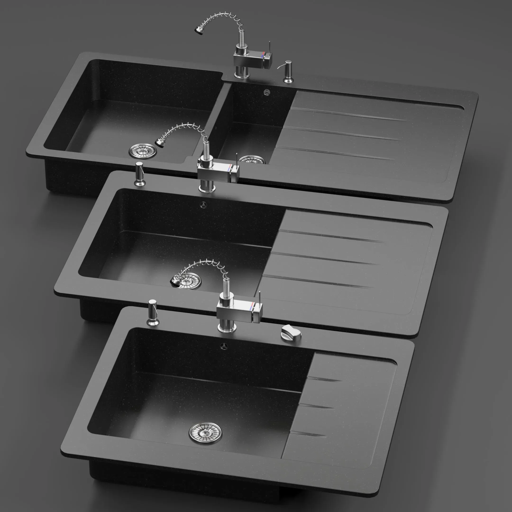 Double Bowl And Single Kitchen Sink-Lavello Sinks