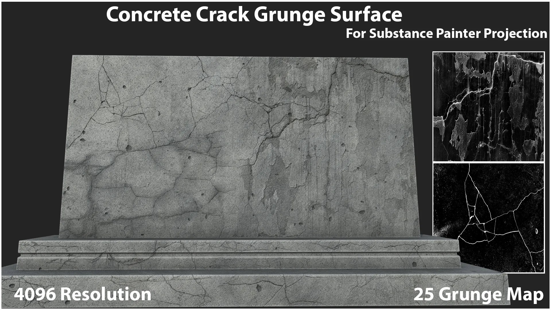 Concrete Crack Grunge Surface