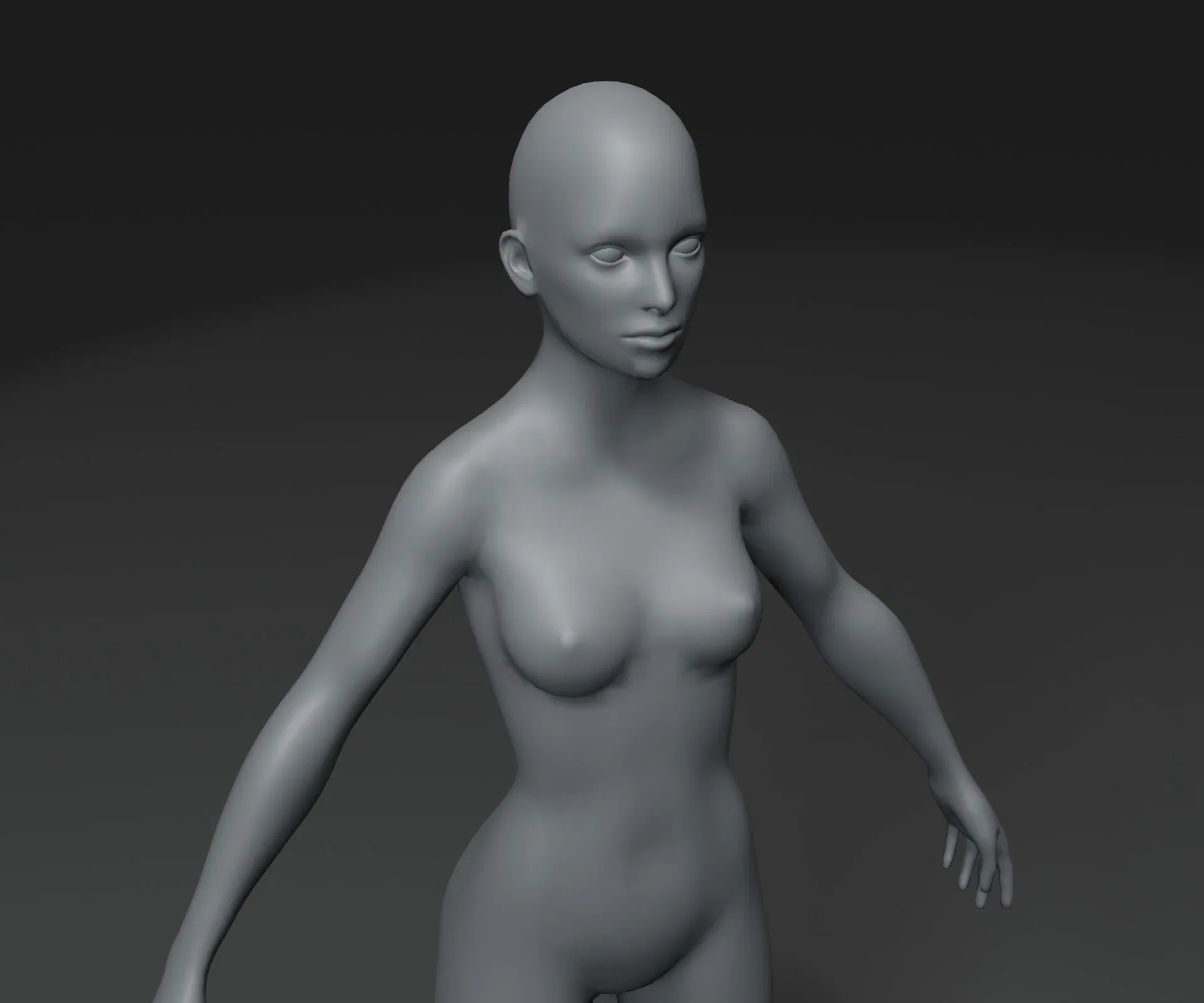 Male and Female Body Base Mesh 3D Model 20k Polygons