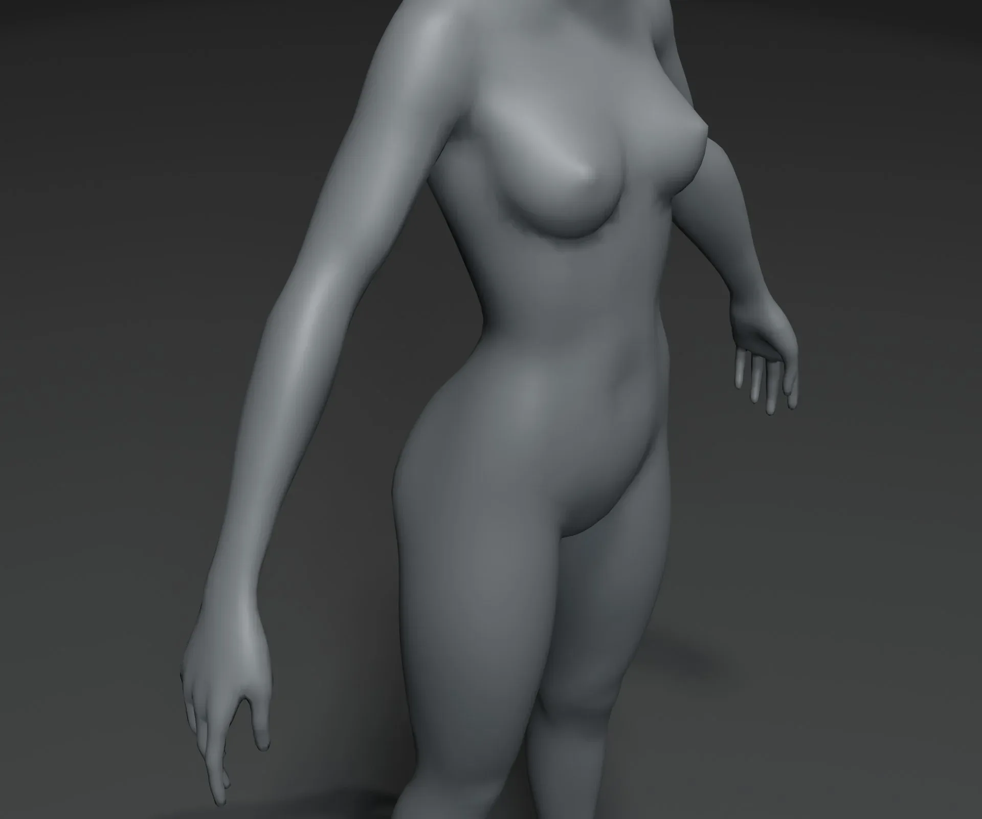 Male and Female Body Base Mesh 3D Model 20k Polygons