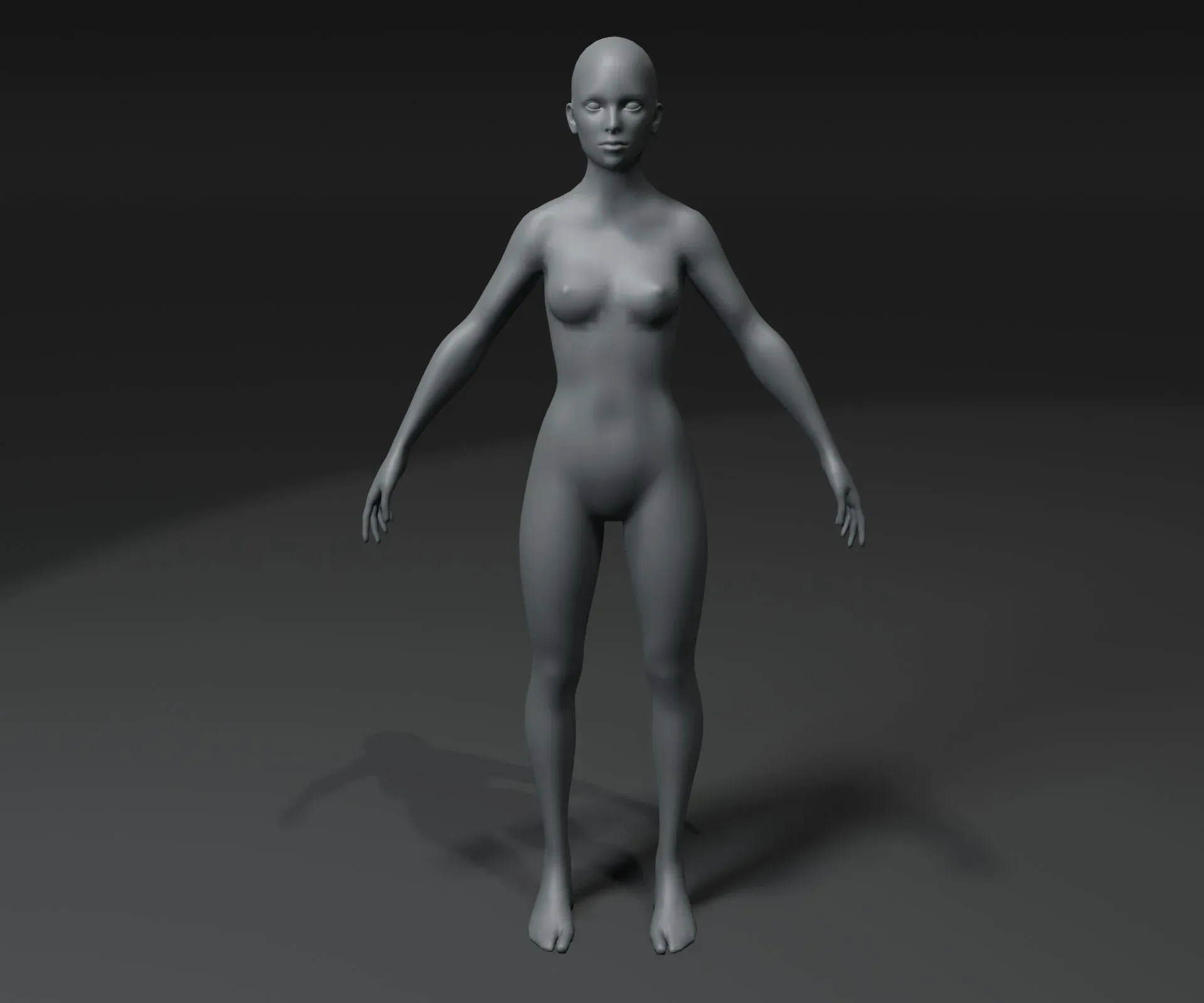 Male and Female Body Base Mesh 3D Model 20k Polygons