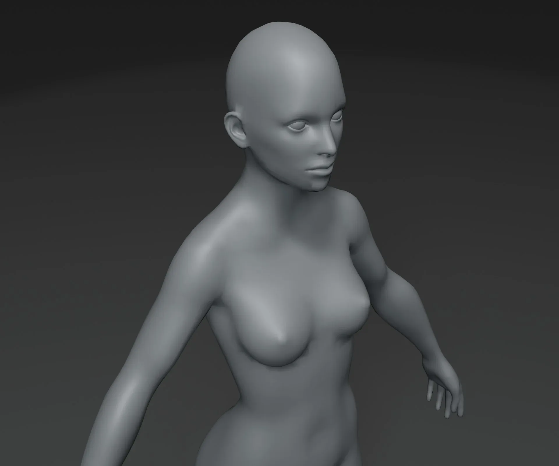 Male and Female Body Base Mesh 3D Model 20k Polygons