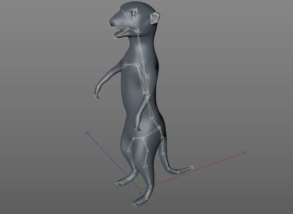 Meerkat rigged 3d model