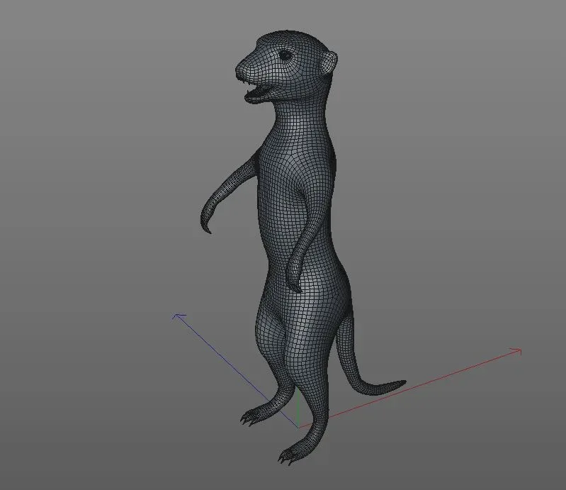 Meerkat rigged 3d model