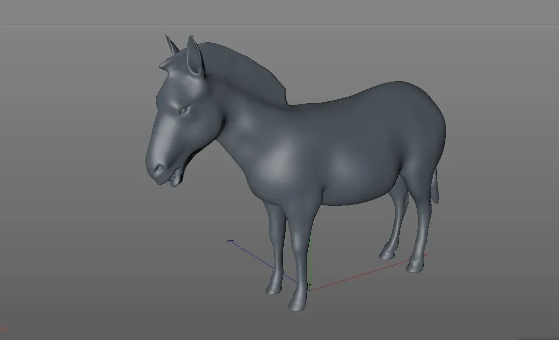 Zebra rigged 3d model