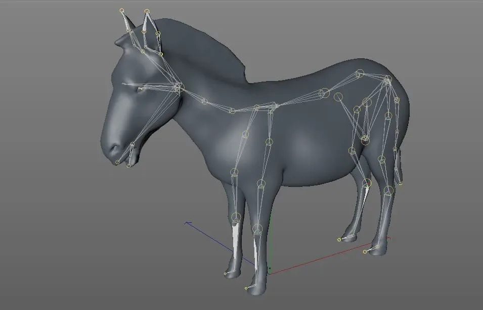 Zebra rigged 3d model
