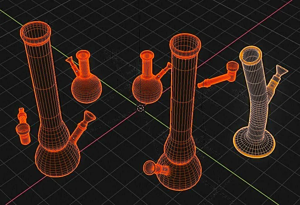 Bongs 3D Model Collection