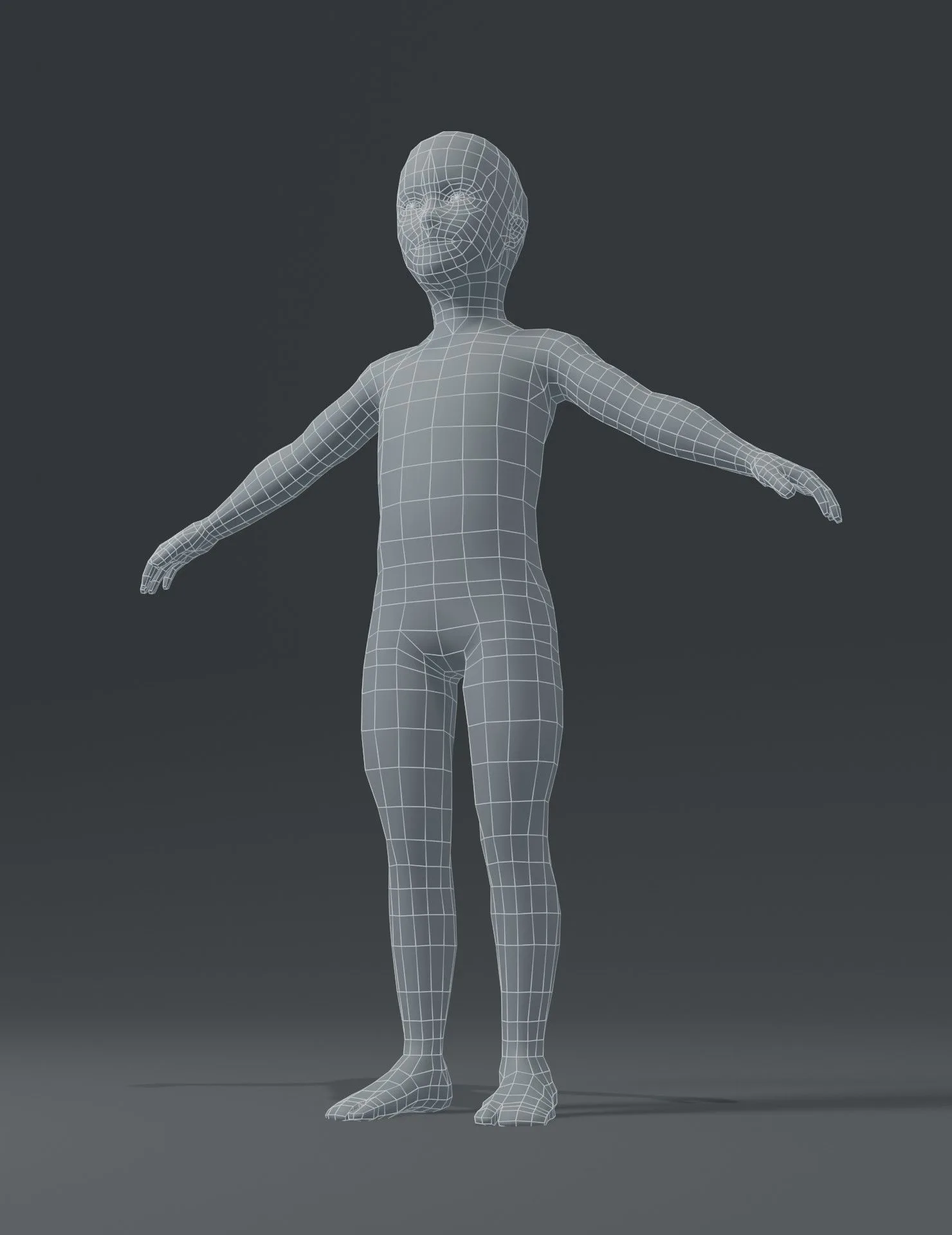 Human Body Base Mesh 3D Model Family Pack