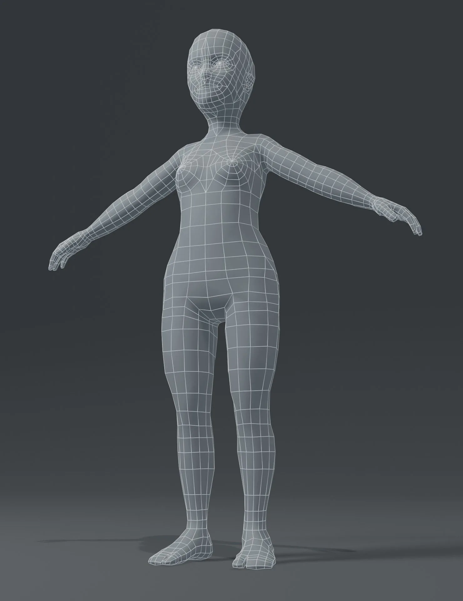 Human Body Base Mesh 3D Model Family Pack