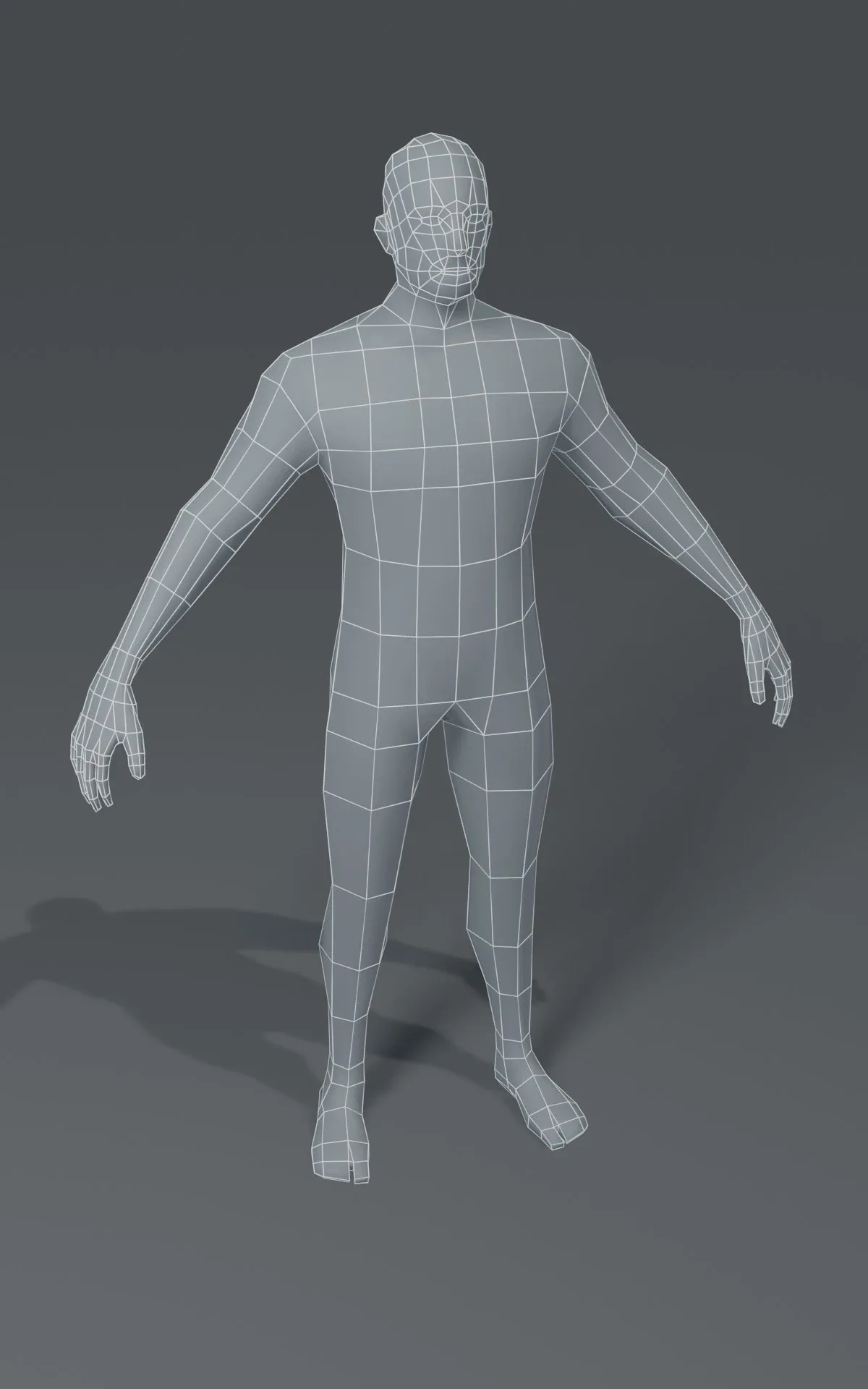 Human Body Base Mesh 3D Model Family Pack 1000 Polygons